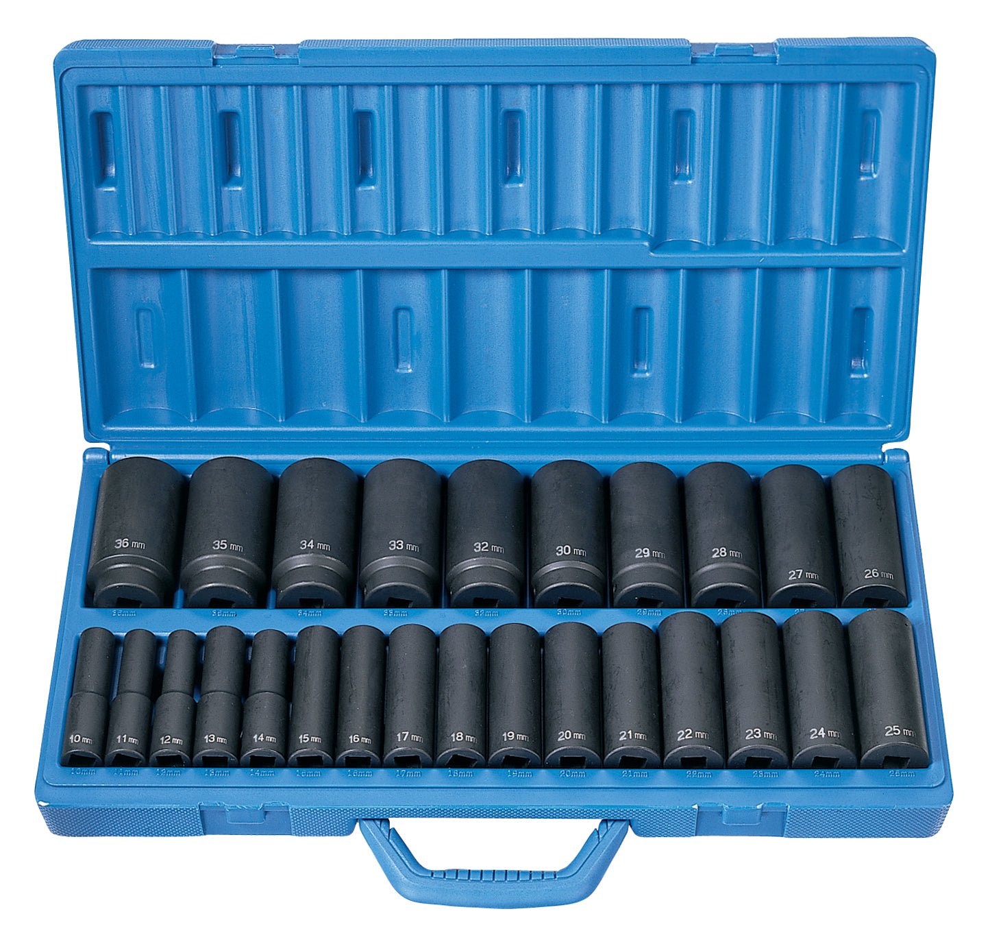Grey Pneumatic 1326MD 1/2" Drive Deep Length Metric Impact Set - 26 Piece