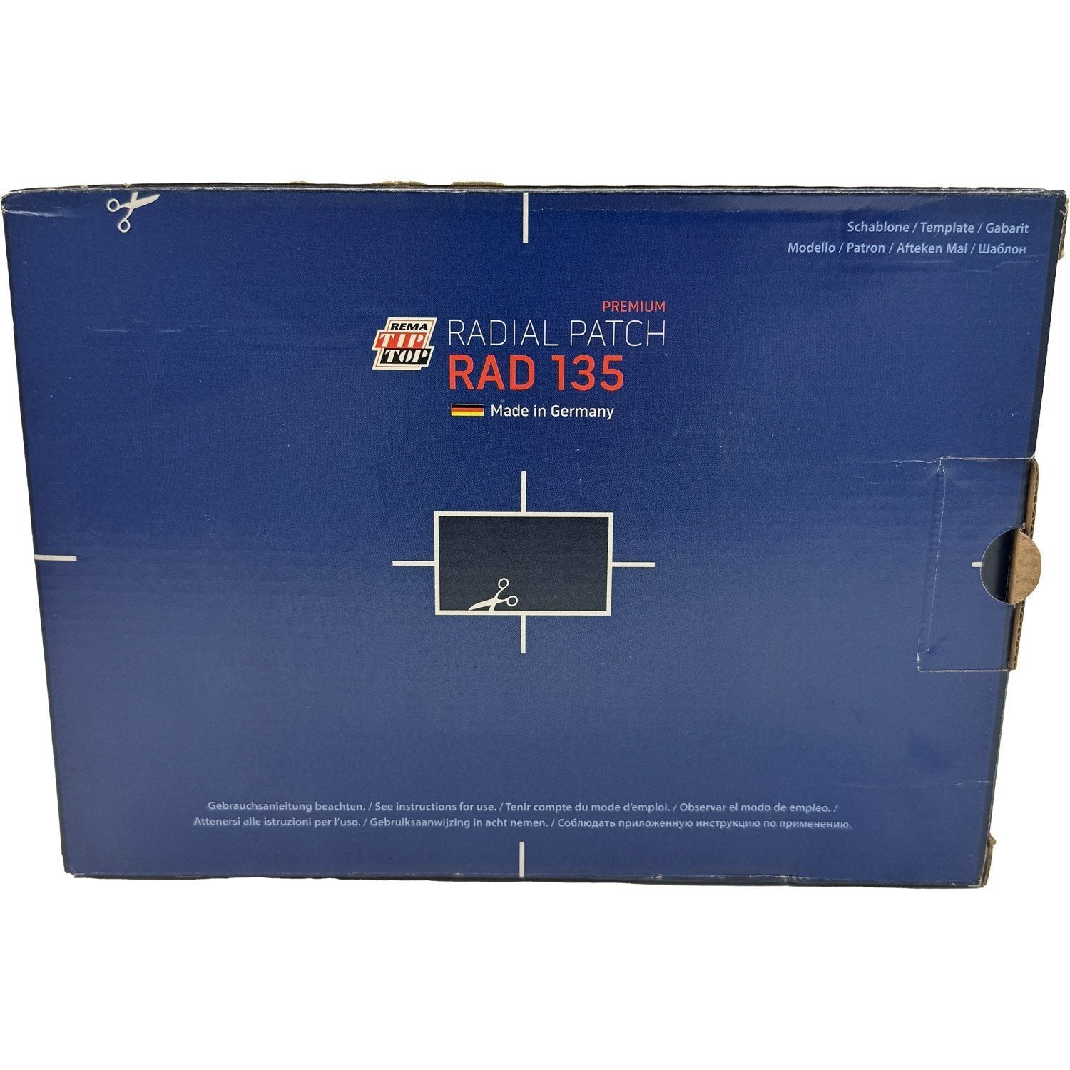 REMA TIP TOP RAD-135 Radial Tire Repair Patch 5-3/4" x 7-7/8" 4ply - Box of 10