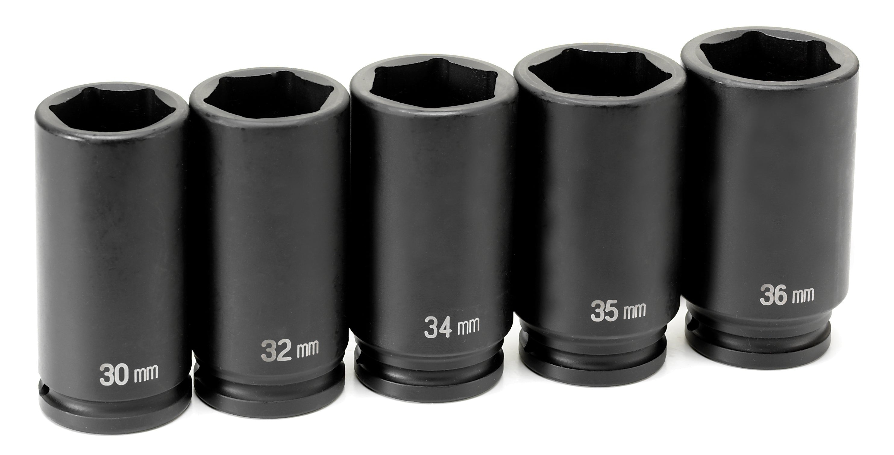 Grey Pneumatic 1705SN 1/2" Drive 5-Piece Spindle Nut Socket Set