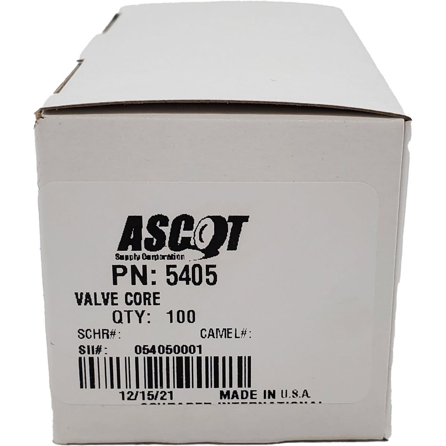 Schrader 5405V High Temp 200PSI Tire Valve Stem Core Pack of 100