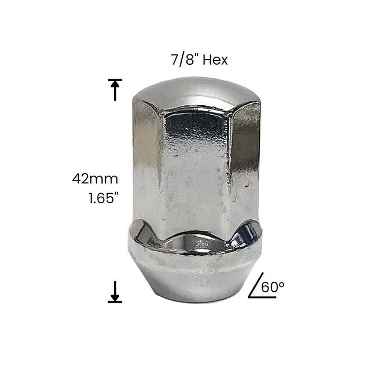 Premium Service M14x1.50 Duplex Bulge 7/8" Hex Wheel Lug Nut Pack of 20