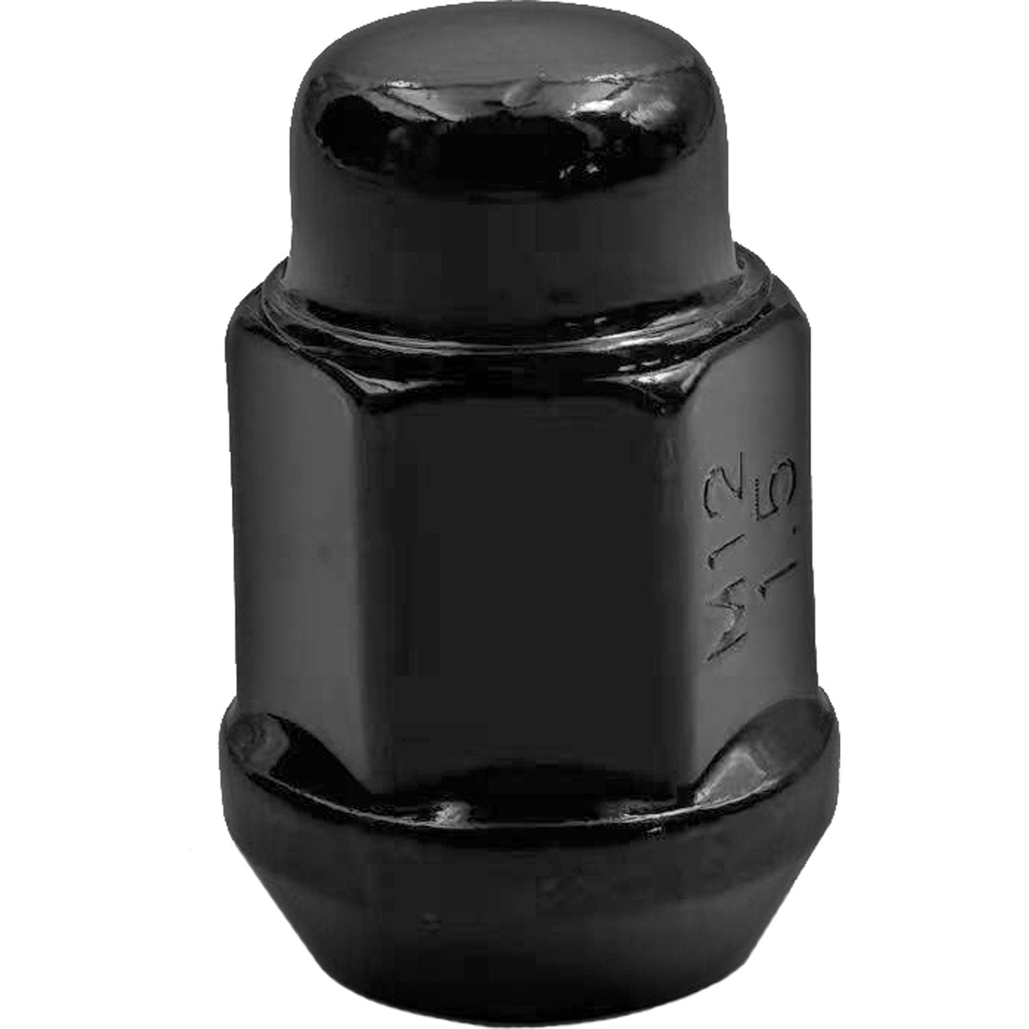 Premium Service M12x1.50 Bulge Acorn 2pc Wheel Lug Nut 3/4" Hex - Black Pack of 20