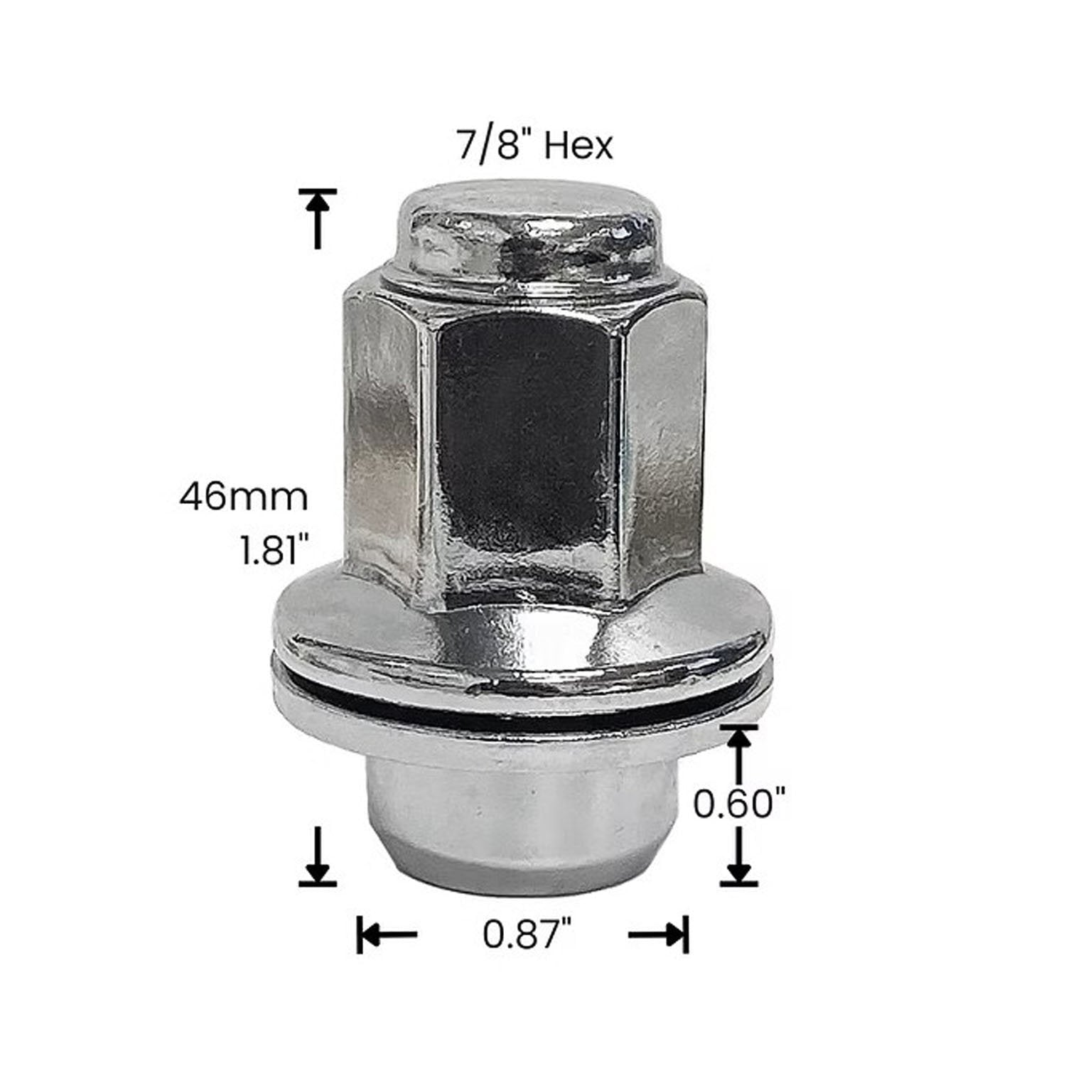 Premium Service M14x1.50 Duplex Mag Seat 3/4" Hex Wheel Lug Nut Pack of 20