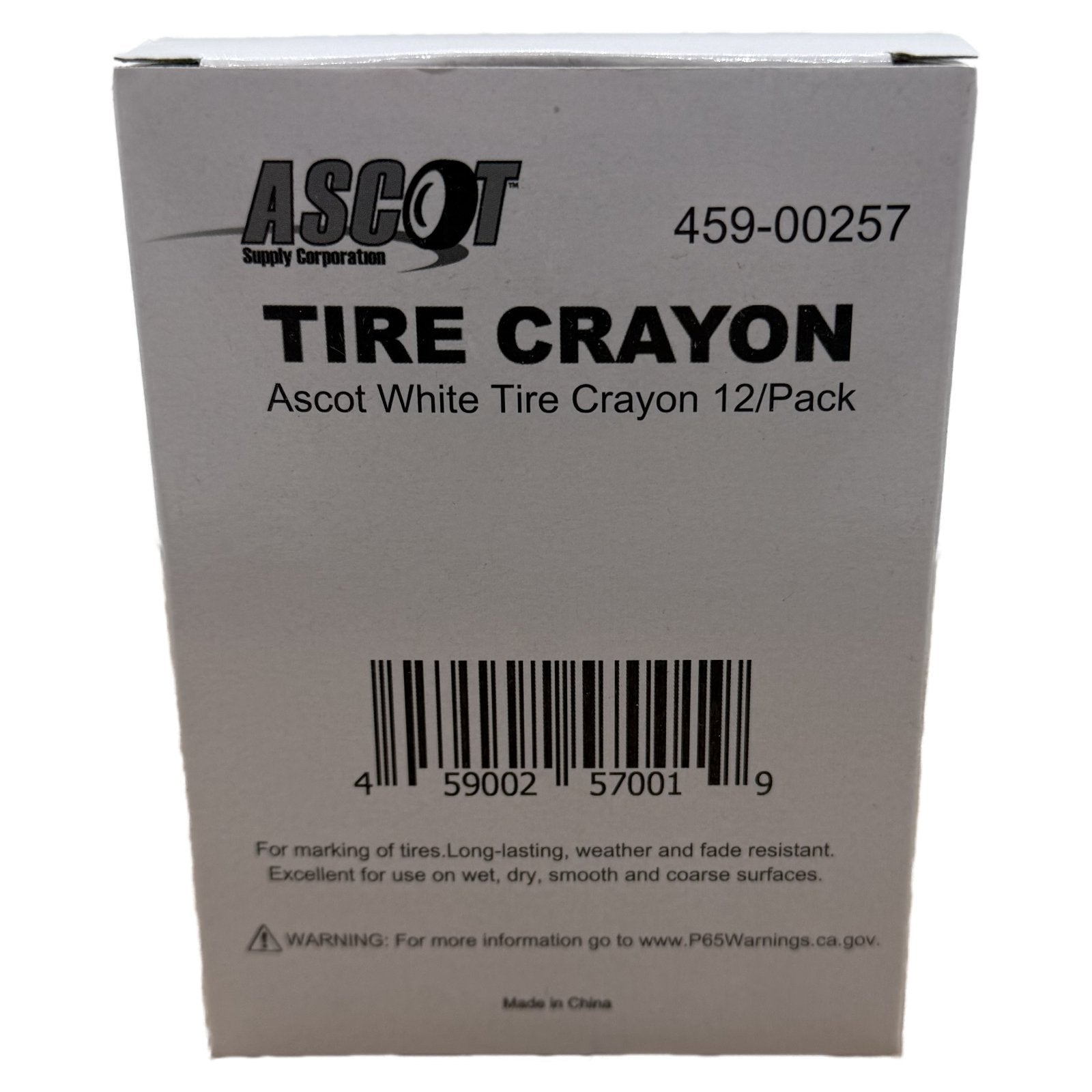 Ascot Tire Marking Crayon - White (Pack of 12)