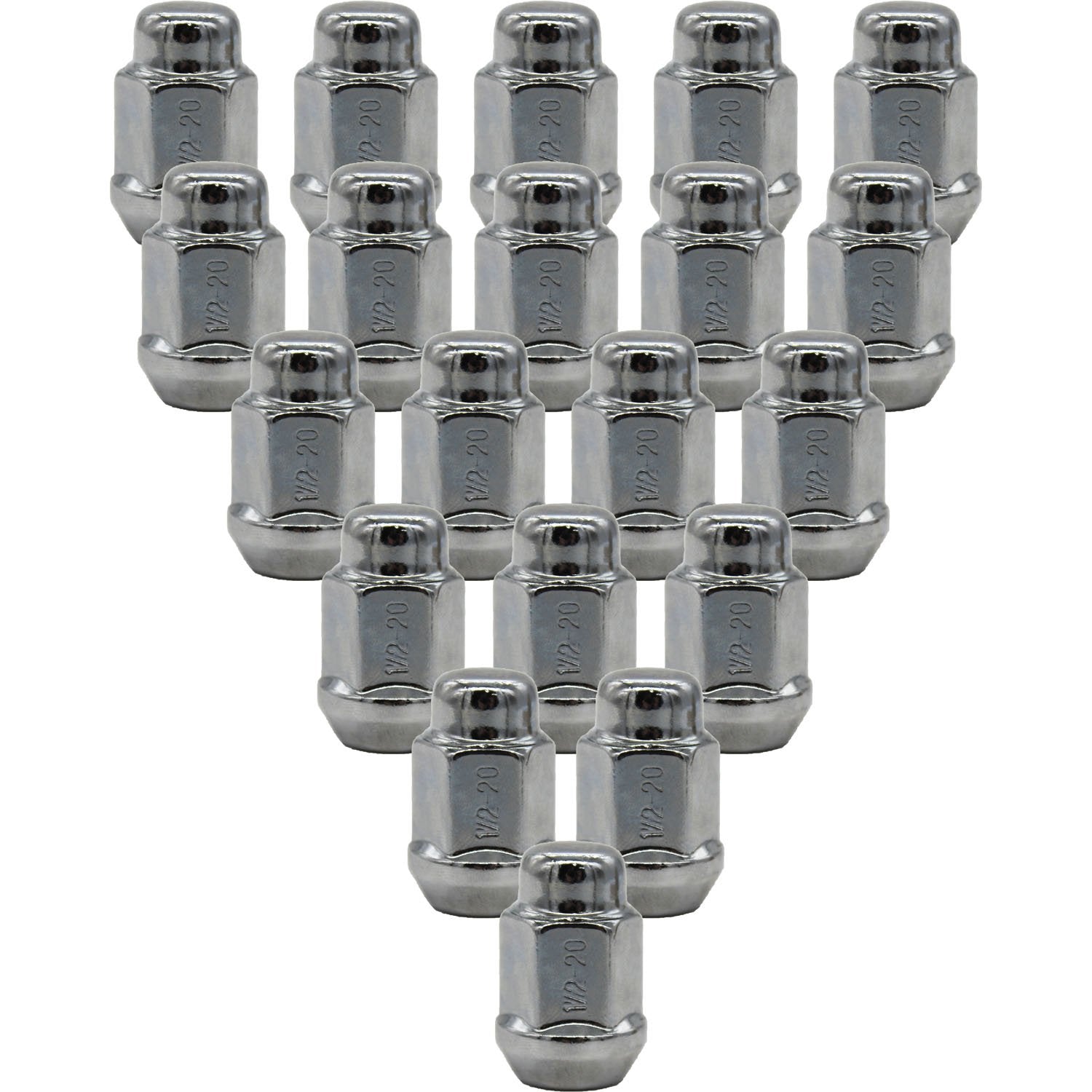 Premium Service 1/2-20 Bulge Acorn 3/4" Hex Wheel Lug Nut Pack of 20
