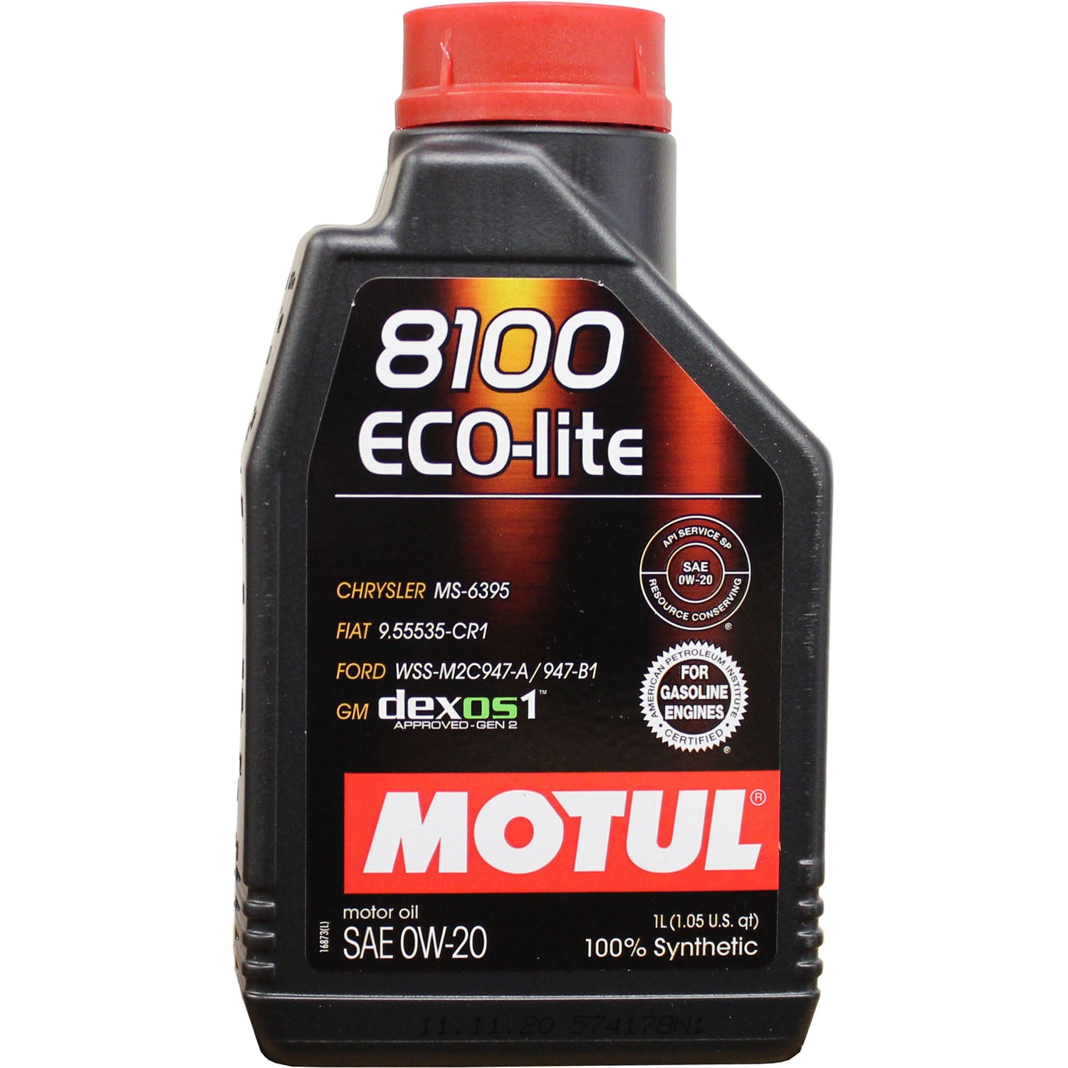 Motul 8100 Eco-Lite Synthetic Motor Oil 0W20 - 1 Liter