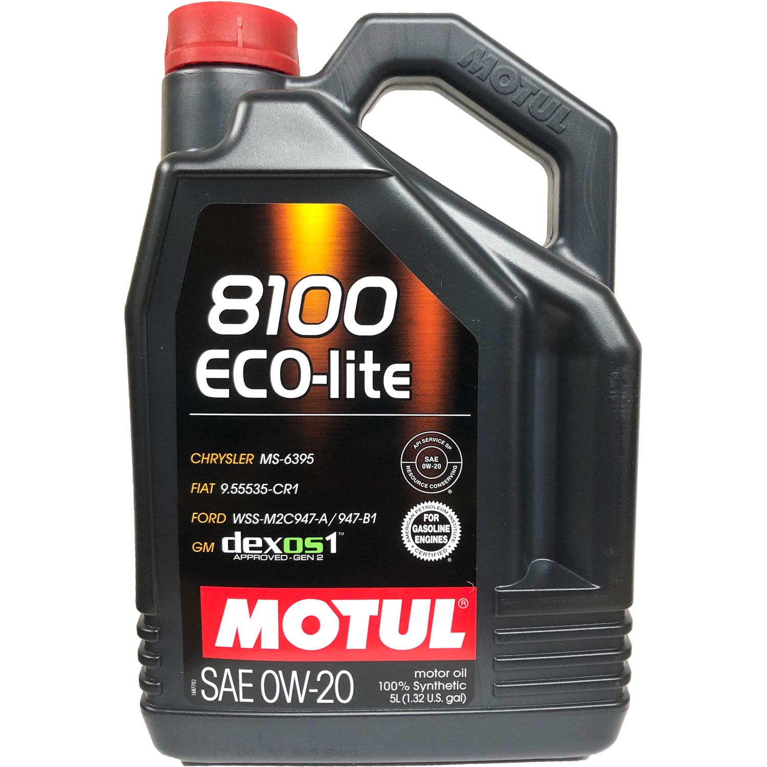 Motul 8100 Eco-Lite Synthetic Motor Oil 0W20 - 5 Liter