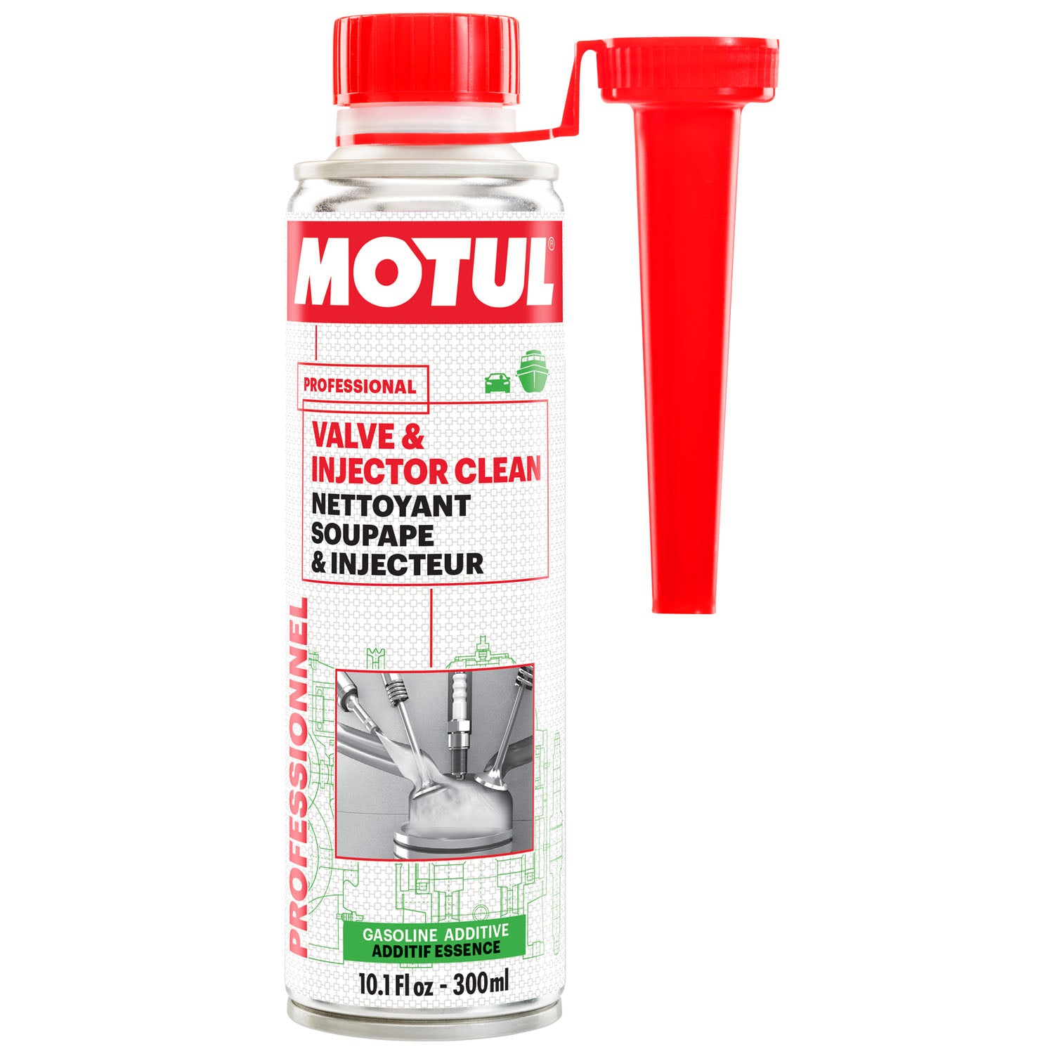 Motul Professional Valve and Injector Clean Gasoline Additive - 300ml