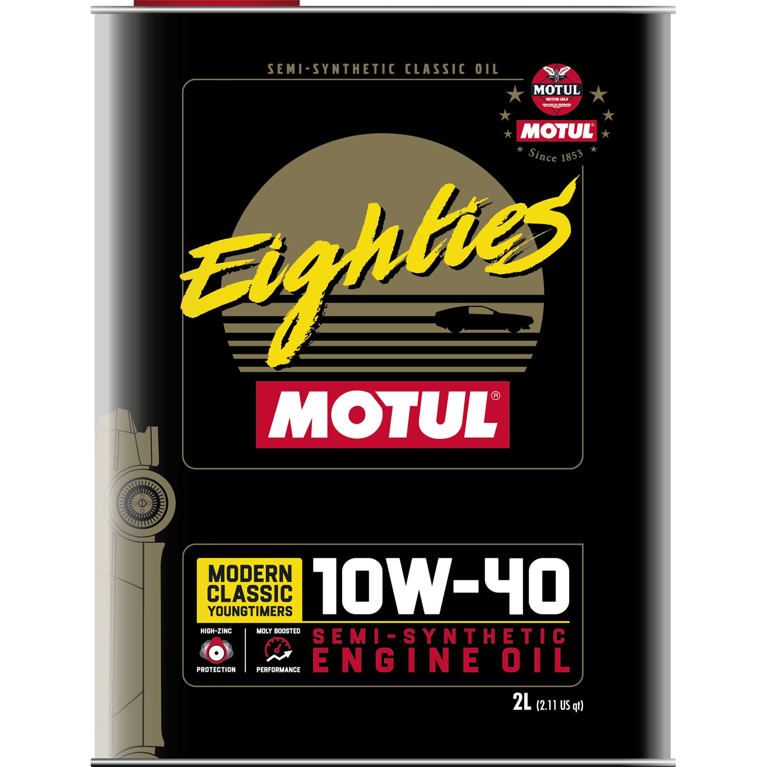 Motul Classic Eighties Semi-Synthetic Engine Oil 10W40 - 2 Liter