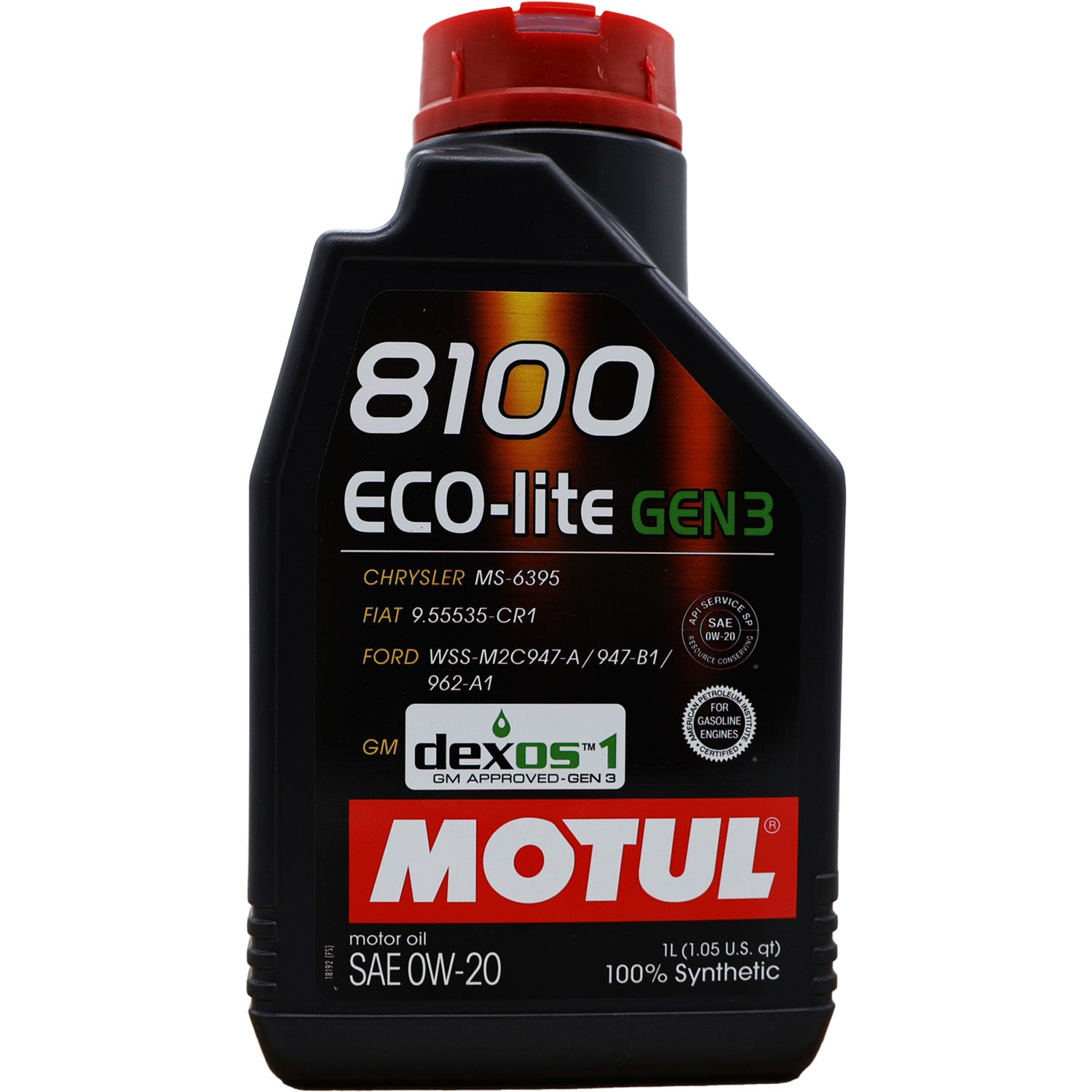 Motul 8100 Eco-Lite GEN3 Synthetic Motor Oil 0W20 - 1 Liter