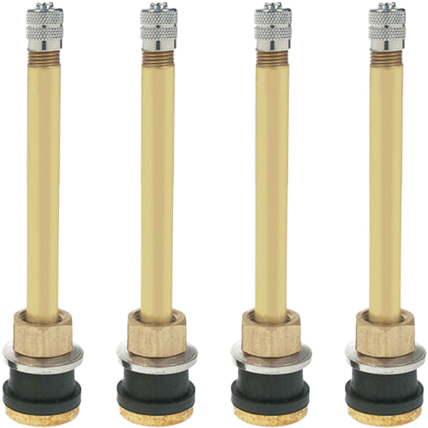 TR572 3-3/4" Brass Clamp-in Tubeless Tire Truck Valve Stem Pack of 4