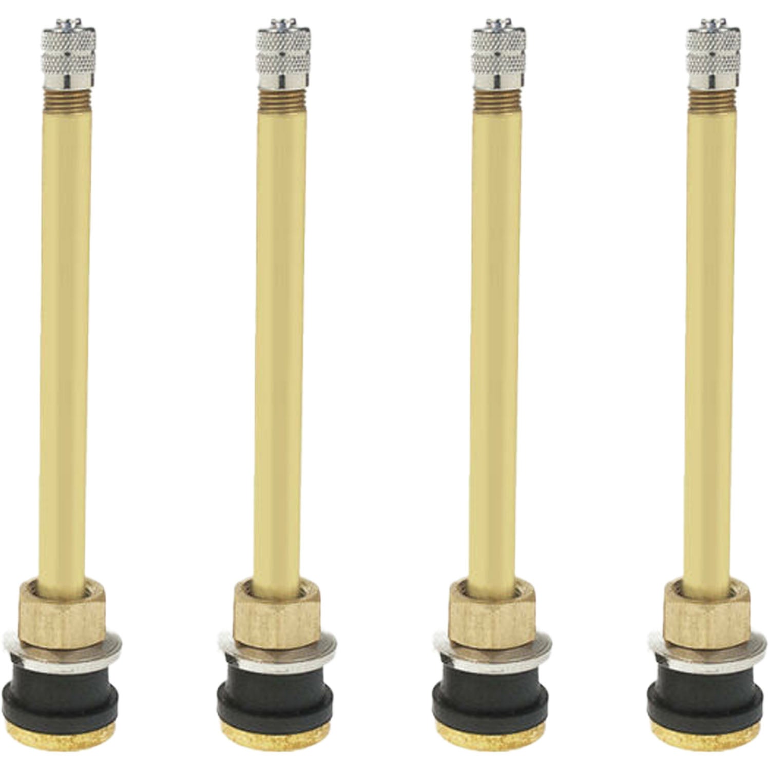 TR573 4-3/8" Brass Clamp-in Tubeless Tire Truck Valve Stem Pack of 4