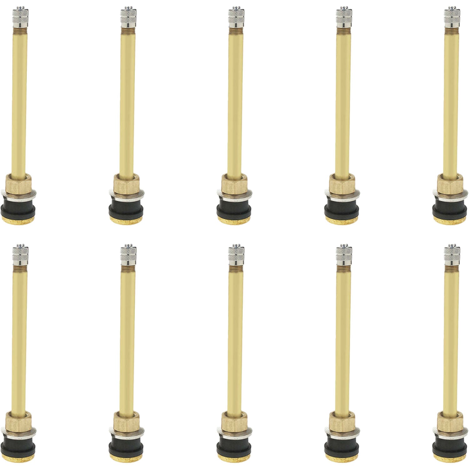 TR574 5" Brass Clamp-in Tubeless Tire Truck Valve Stem Pack of 10