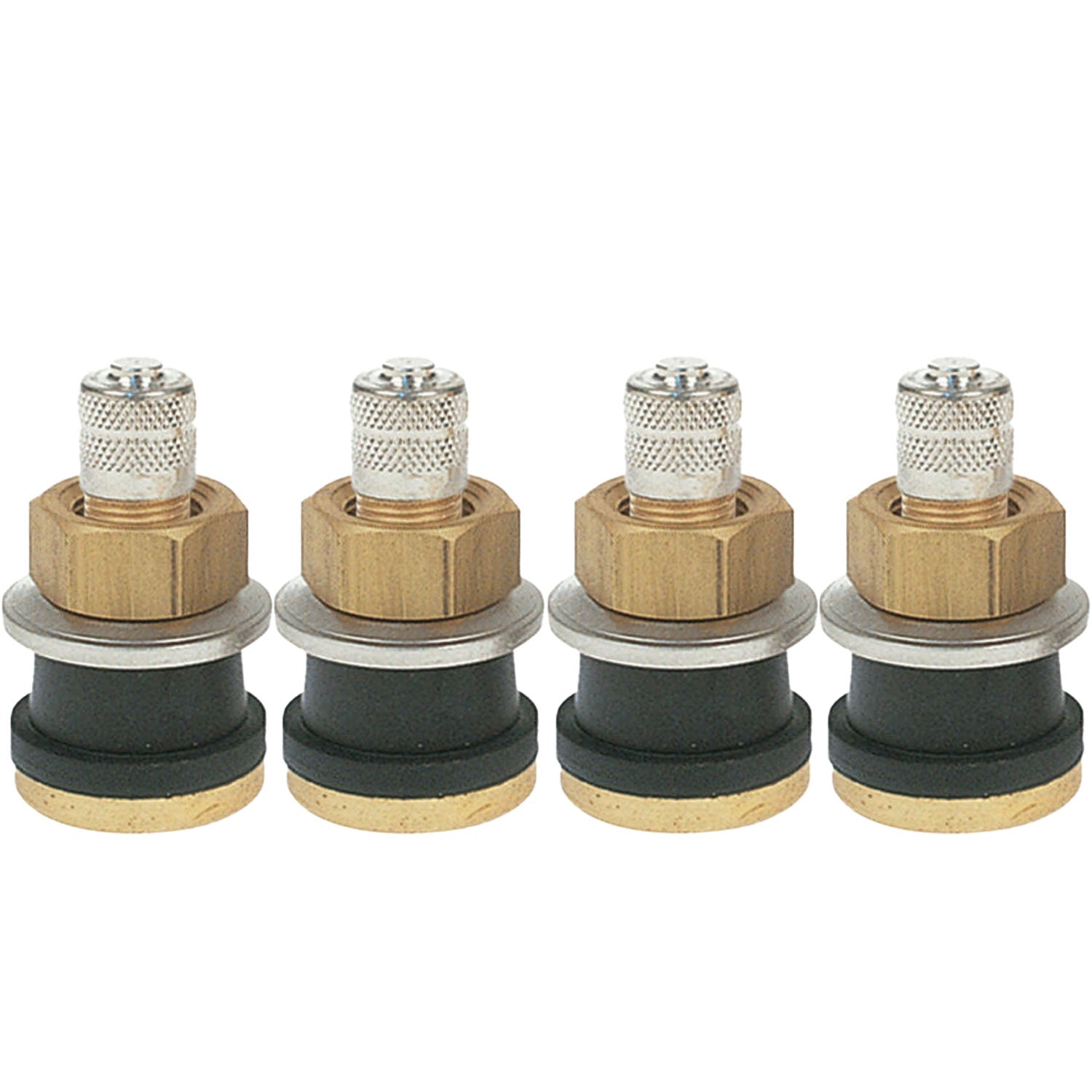 TR575 1-1/8" Brass Clamp-in Tubeless Tire Truck Valve Stem Pack of 4