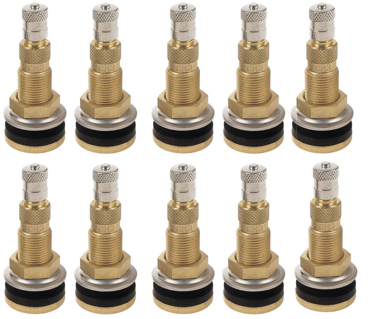 TR618A 1-7/8" Tractor Air Liquid Tubeless Tire Brass Valve Stem Pack of 10