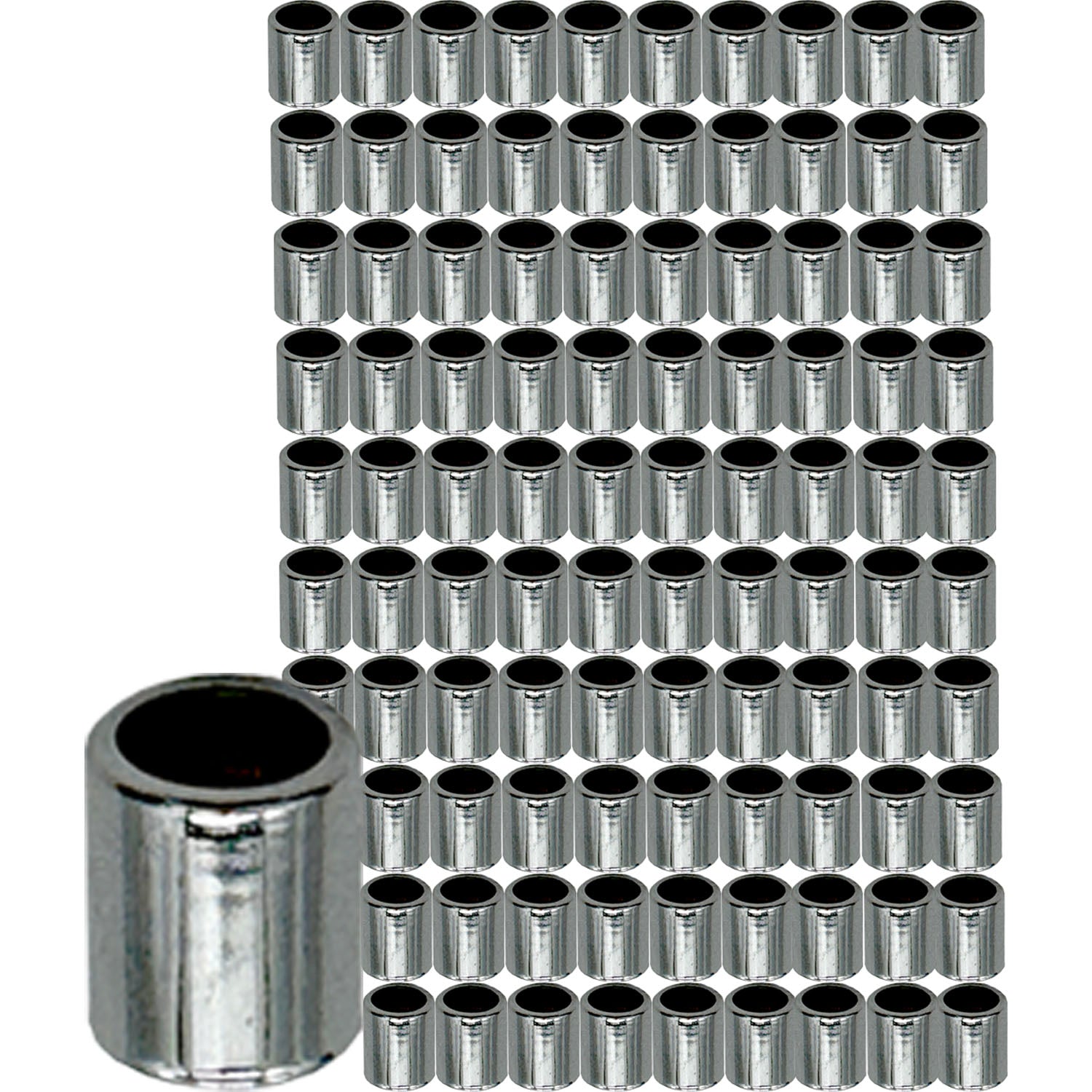 Metal Chrome Sleeves for Snap In Valve Stem Pack of 100