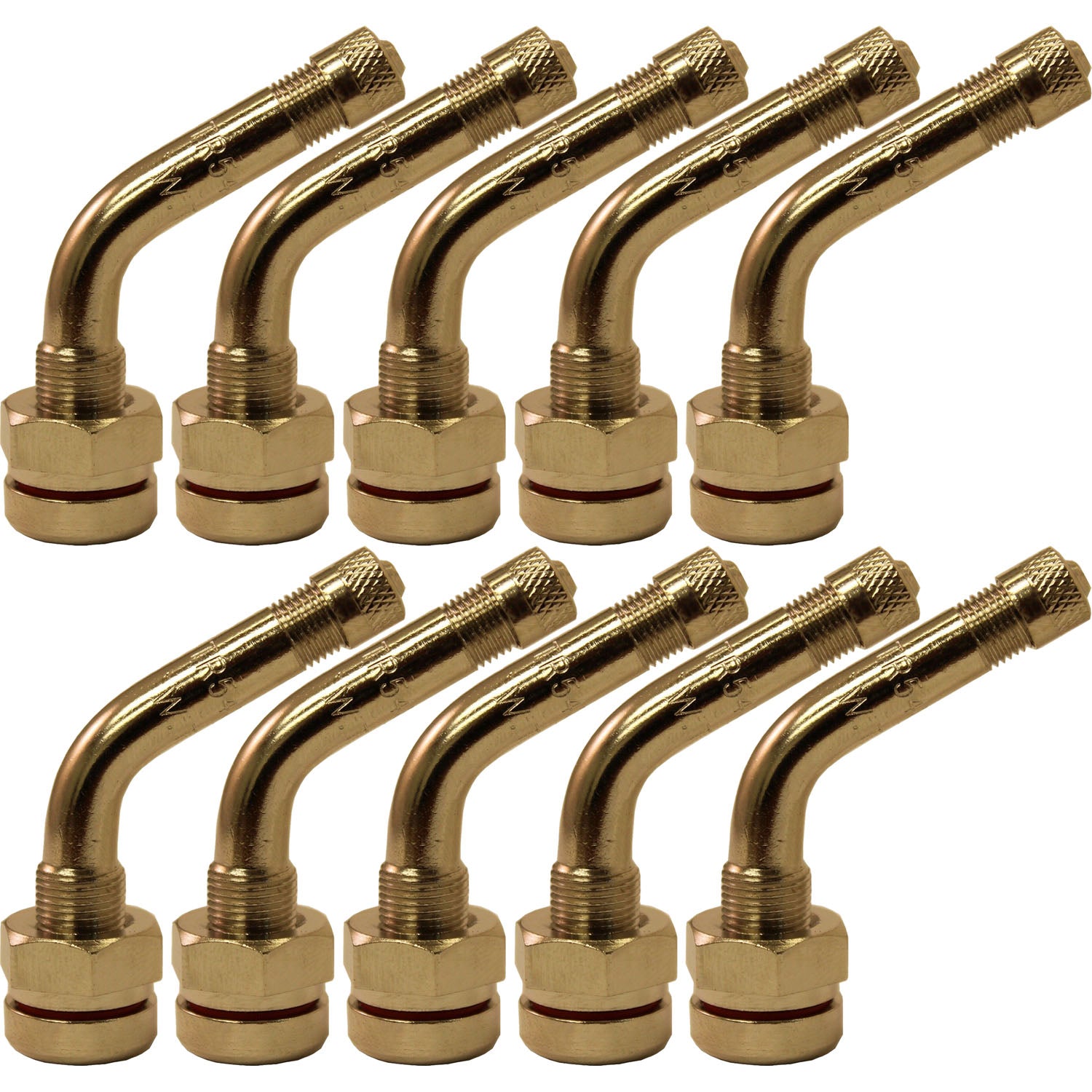 TR543D .98" x 1.38" with 60° Bend Truck Aluminum Wheel Valve Stem Pack of 10