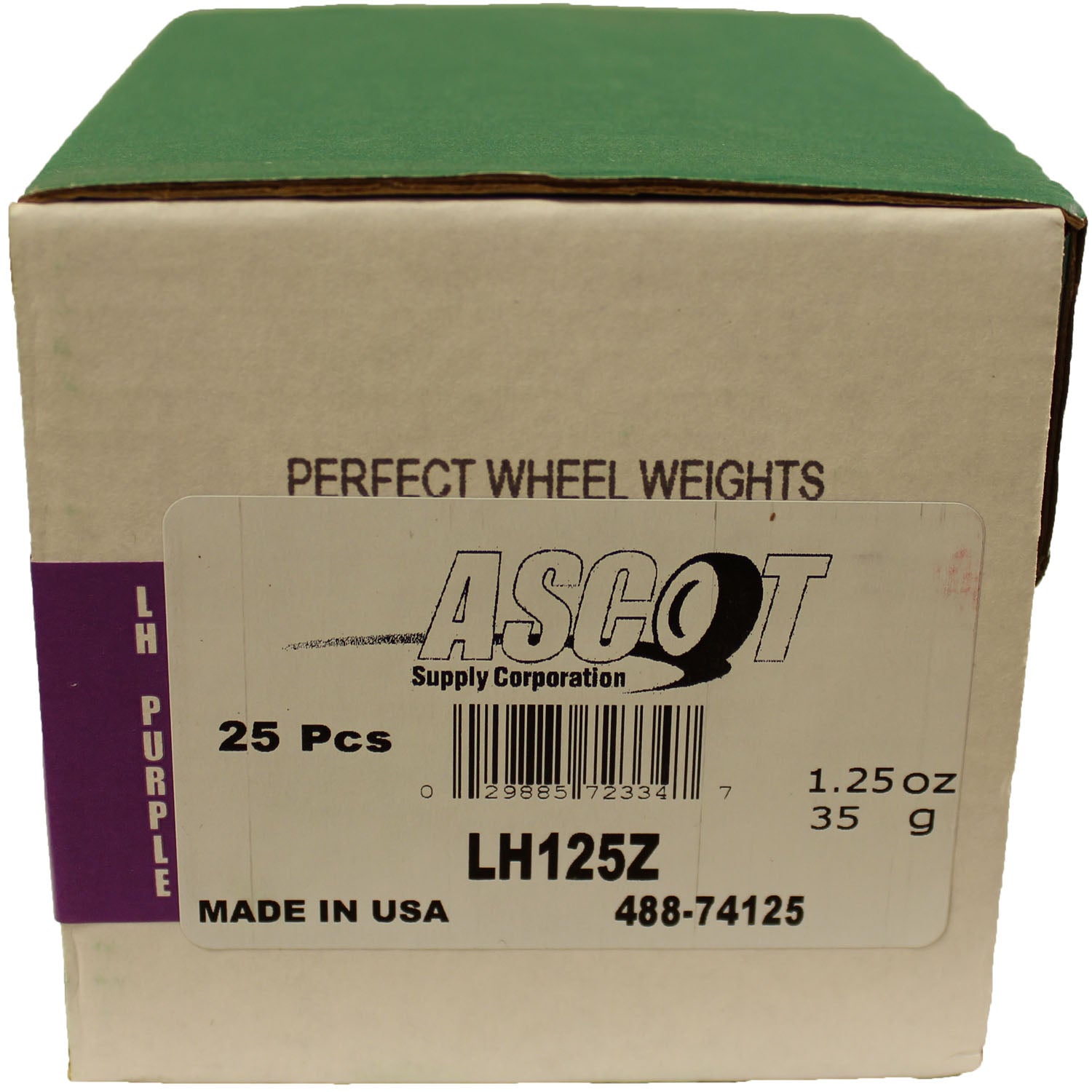 Perfect Equipment LH125Z Coated Zinc Wheel Weight 1.25oz - Box of 25