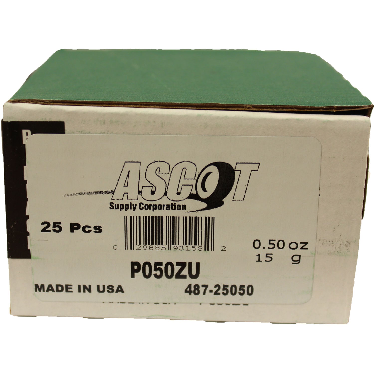 Perfect Equipment P050ZU Uncoated Zinc Wheel Weight 0.50 oz - Box of 25