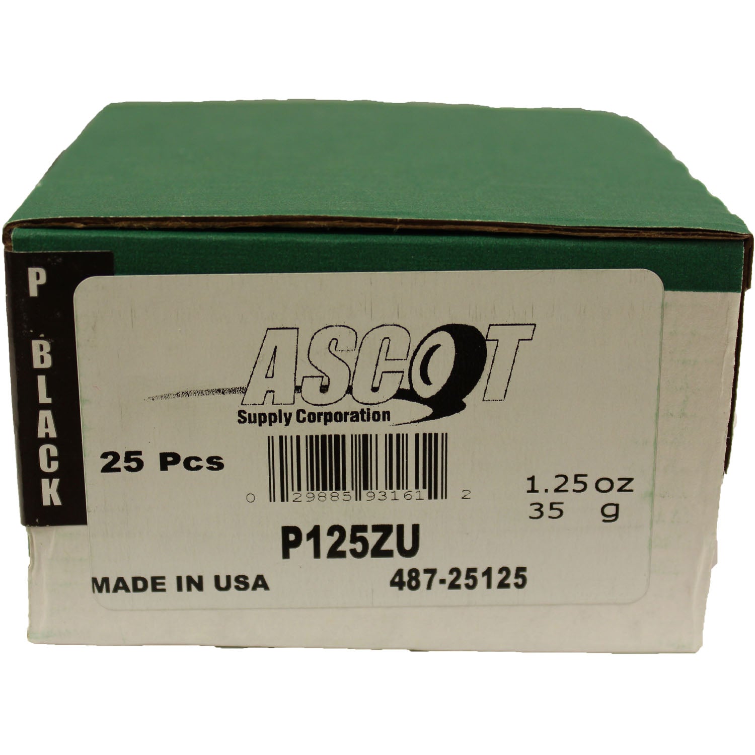 Perfect Equipment P125ZU Uncoated Zinc Wheel Weight 1.25 oz - Box of 25