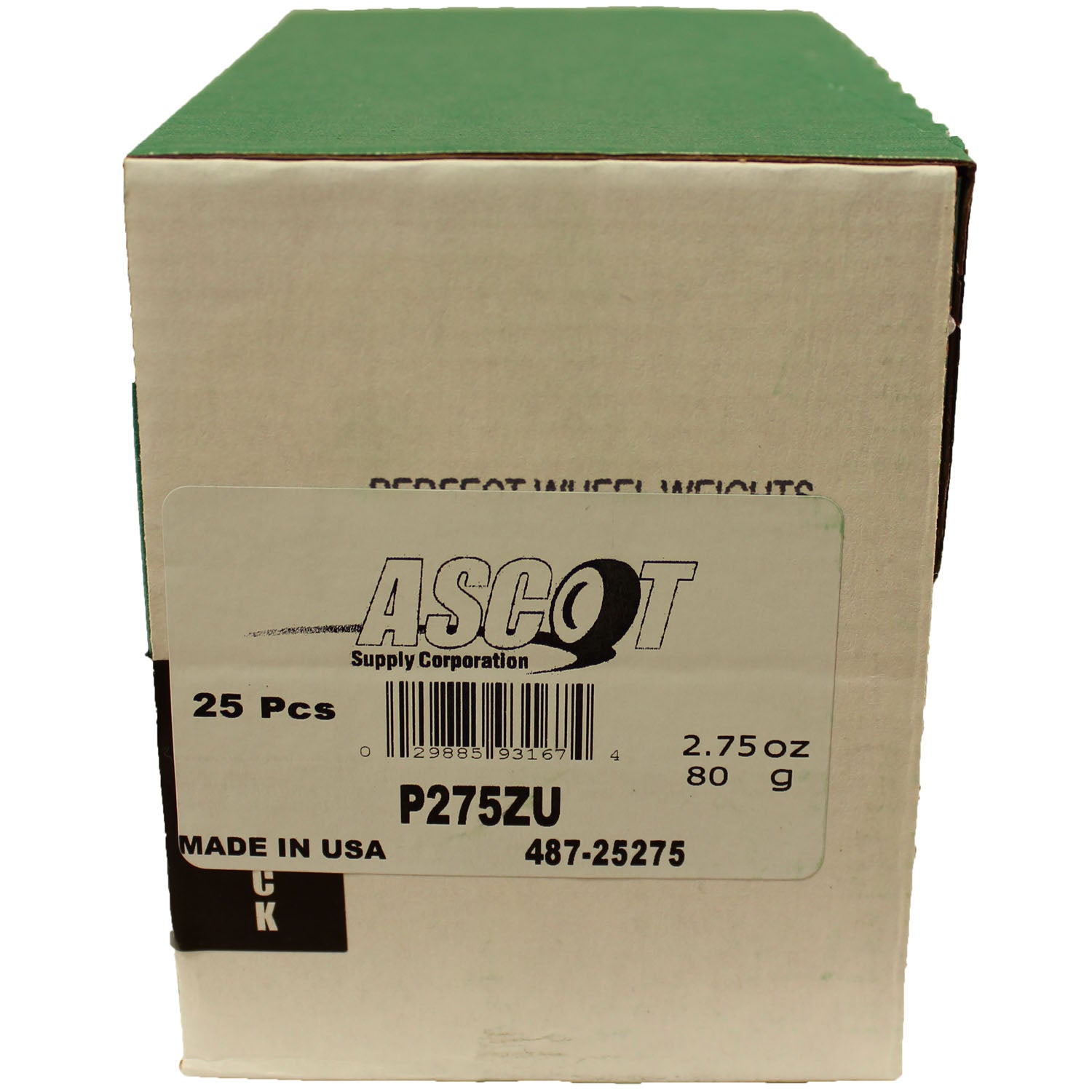 Perfect Equipment P275ZU Uncoated Zinc Wheel Weight 2.75 oz - Box of 25