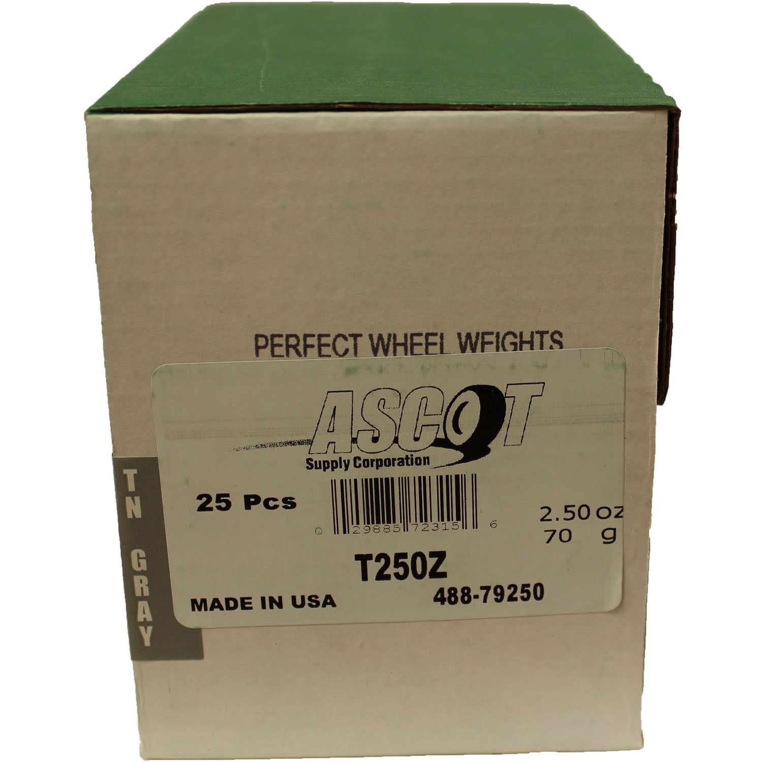 Perfect Equipment T250Z Coated Zinc Wheel Weight 2.50 oz - Box of 25