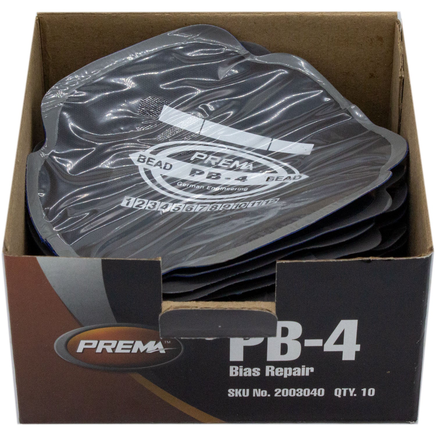 Prema PB-4 Square Bias Tire Patch 4-3/4" 2 Ply Box of 10