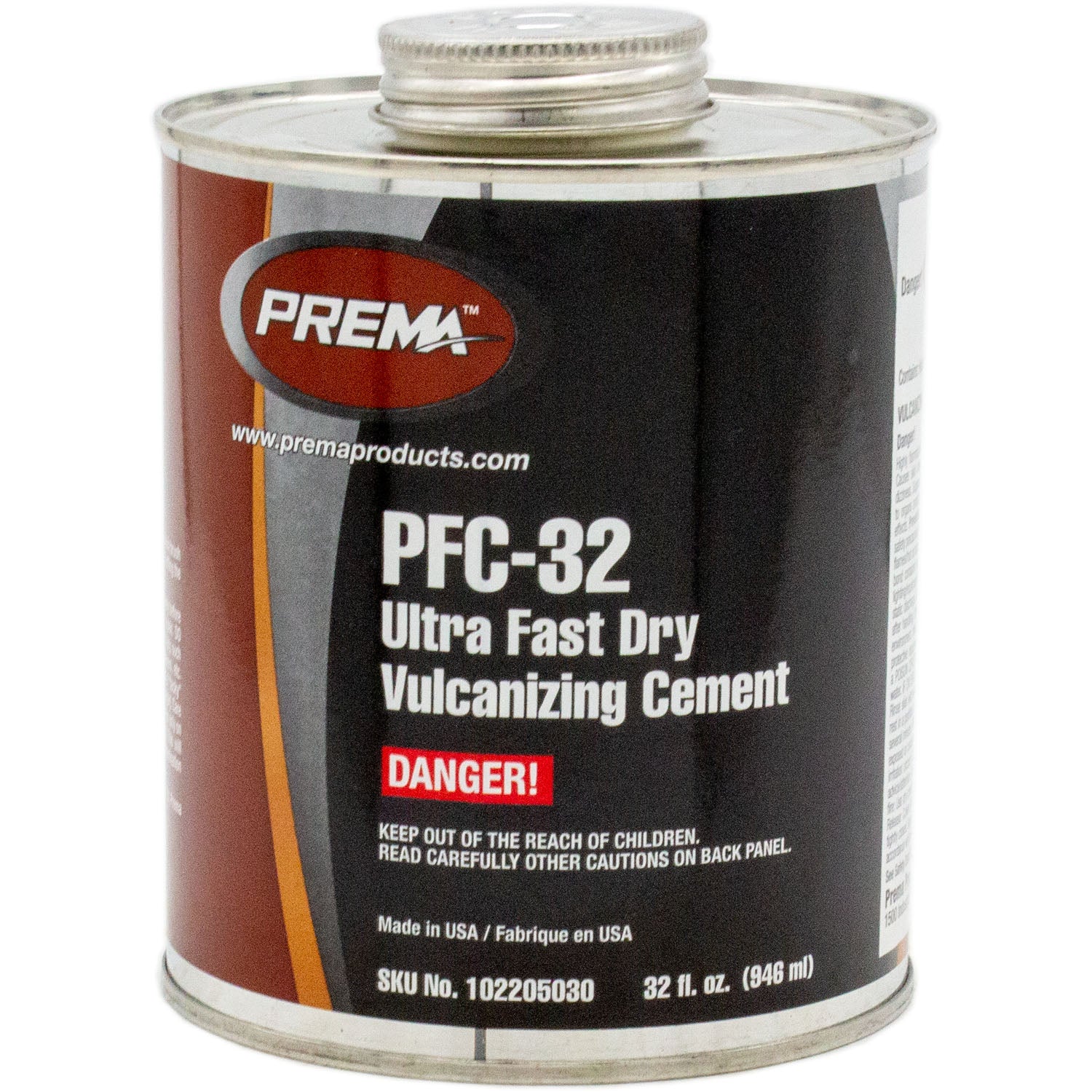Prema PFC-32 Ultra Fast Dry Vulcanizing Cement 32oz. Can