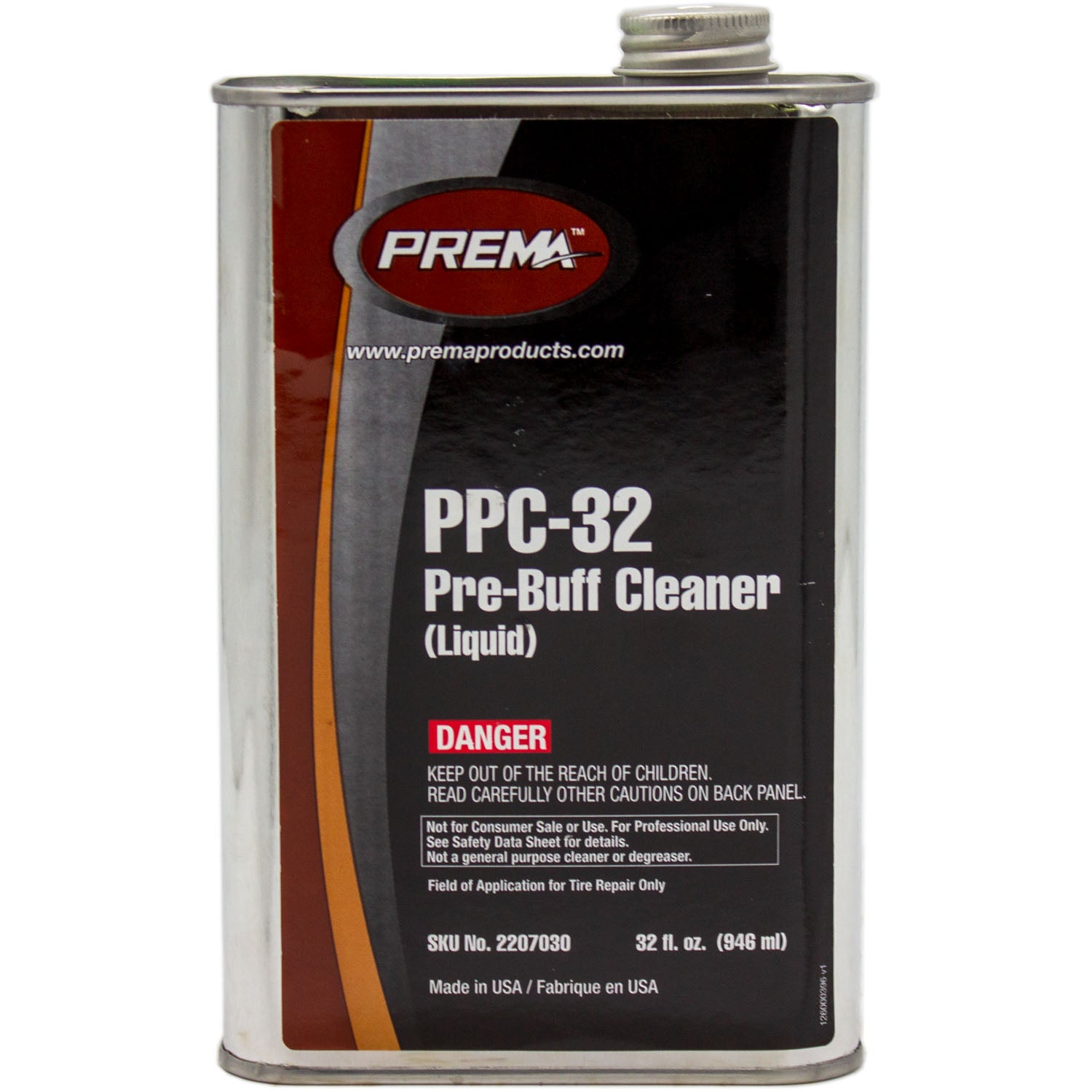 Prema PPC-32 Pre-Buff Cleaner Spout Can Flammable 32oz.