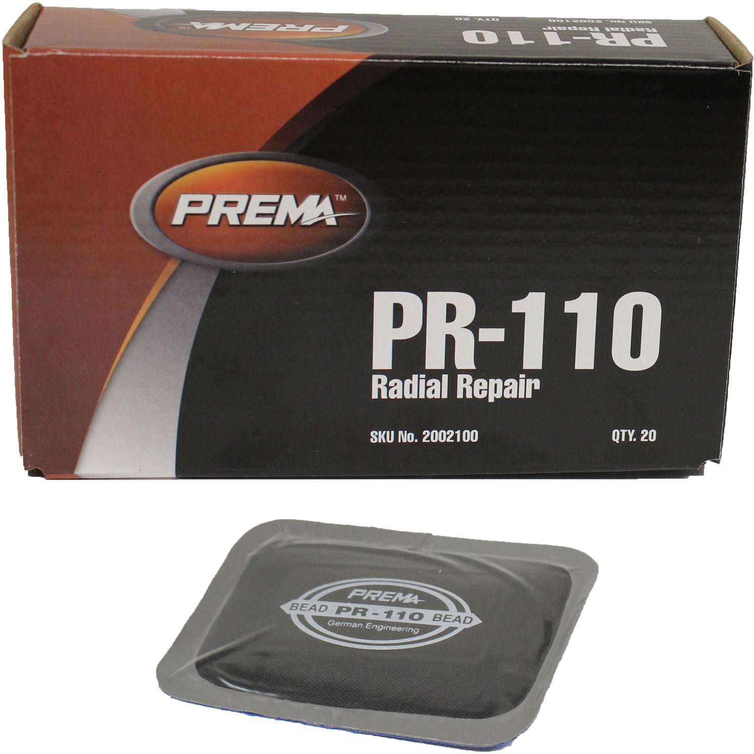 Prema PR-110 Radial Tire Patch 2-1/4" x 3-1/4" 1Ply Box of 20