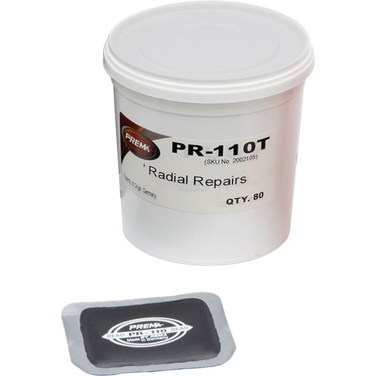 Prema PR-110T Radial Tire Patch 2-1/4" x 3-1/4" 1Ply Tub of 80