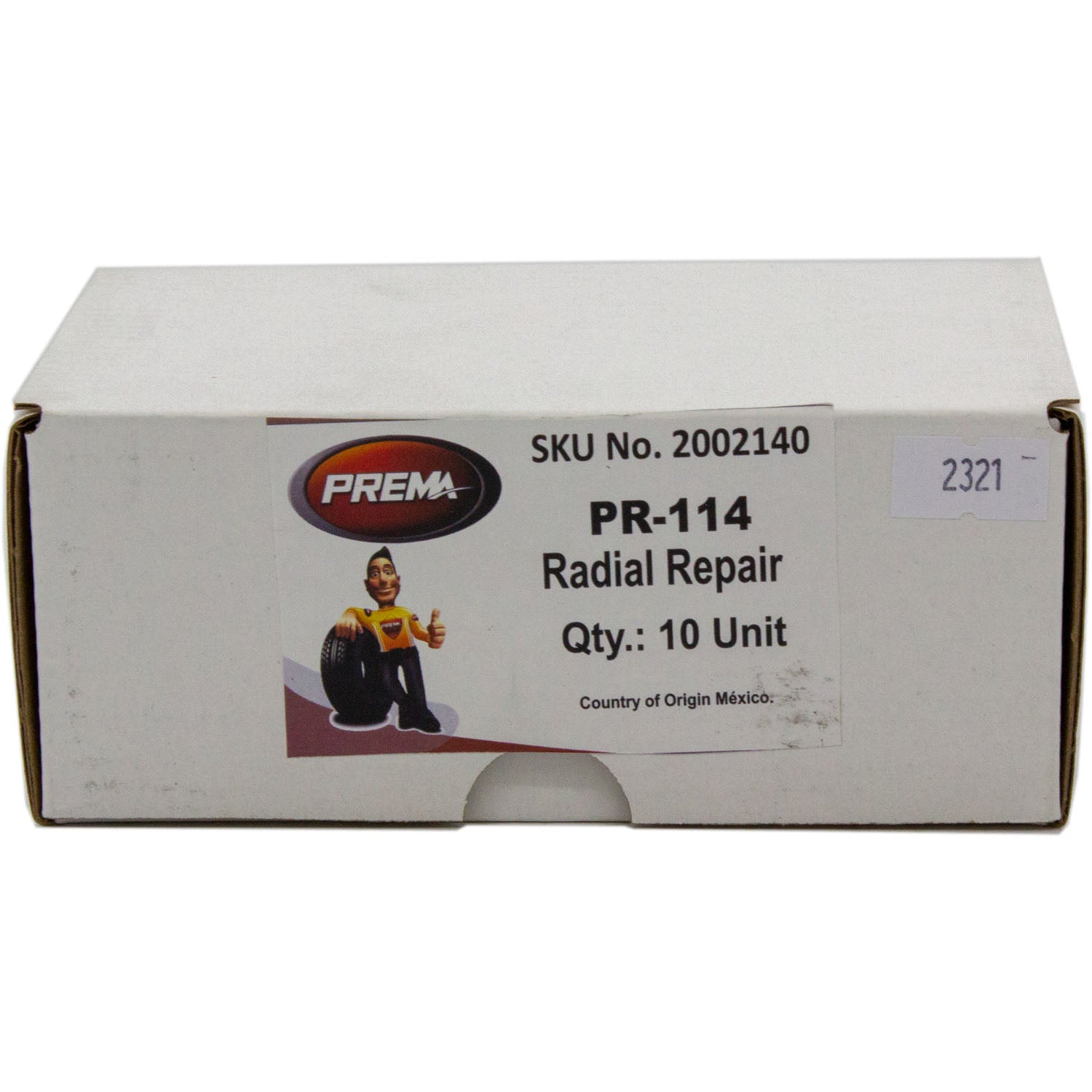 Prema PR-114 Radial Tire Patch 3-1/4" x 5-1/4" 1 Ply Box of 10