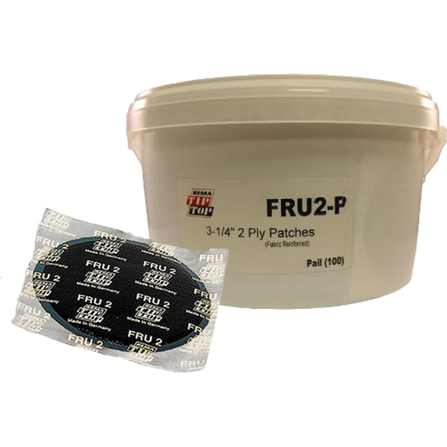 REMA TIP TOP FRU2-P Fabric Reinforced Tire Repair Unit 3-1/4" 2ply Pail of 100