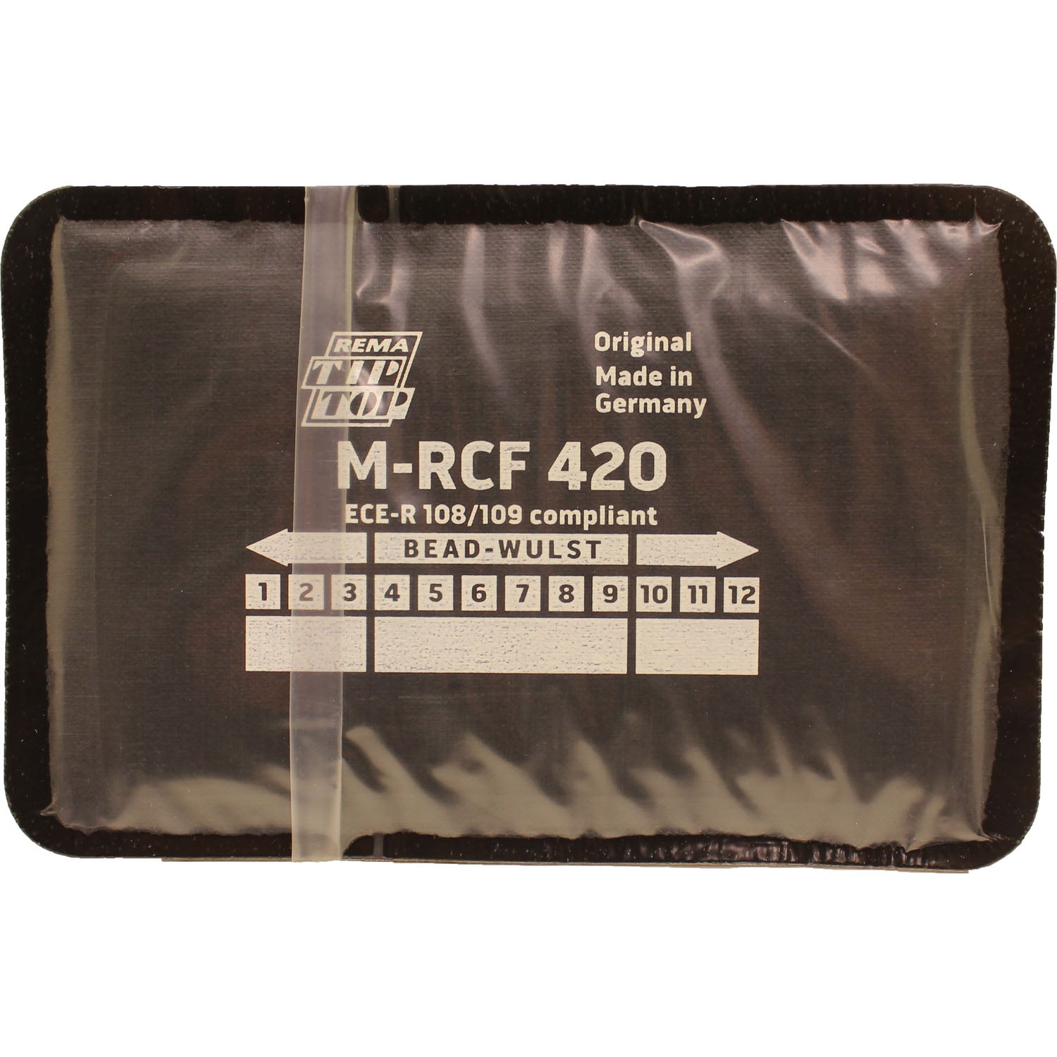 REMA TIP TOP M-RCF 420 Radial Tire Repair Patch 124mm x 80mm 1ply - Box of 10