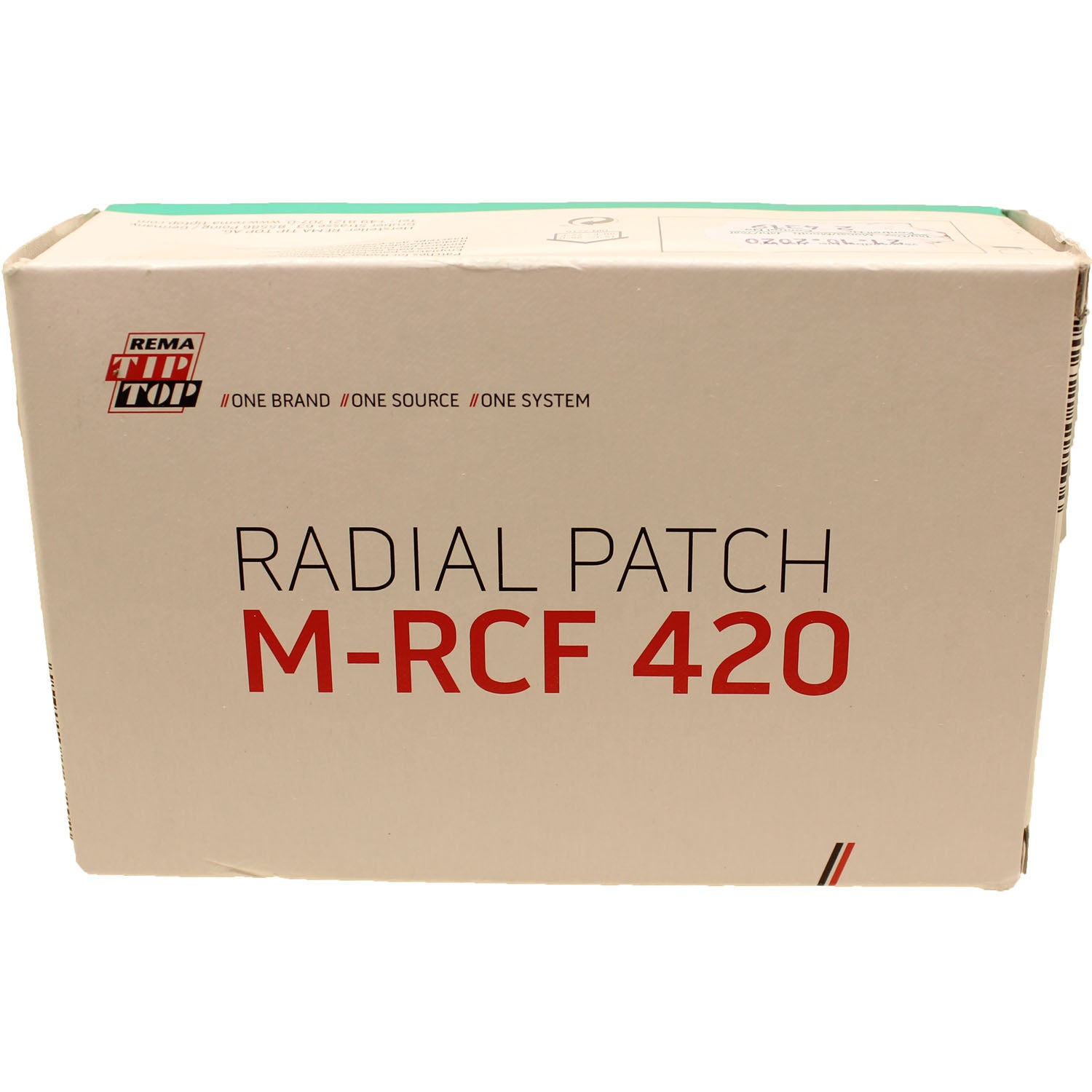 REMA TIP TOP M-RCF 420 Radial Tire Repair Patch 124mm x 80mm 1ply - Box of 10