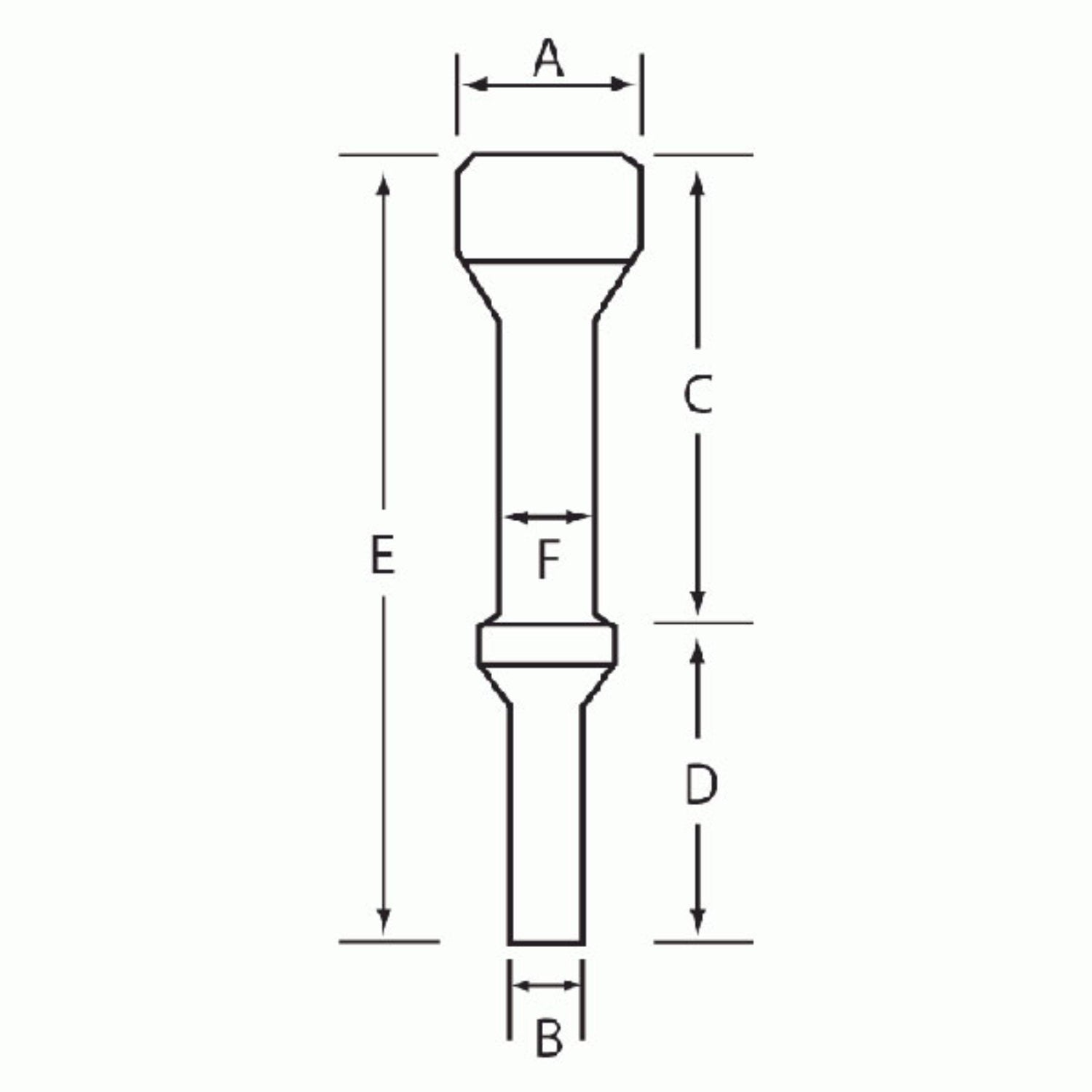 Grey Pneumatic CH117 1" Diameter Hammer 4" Long .401 Shank