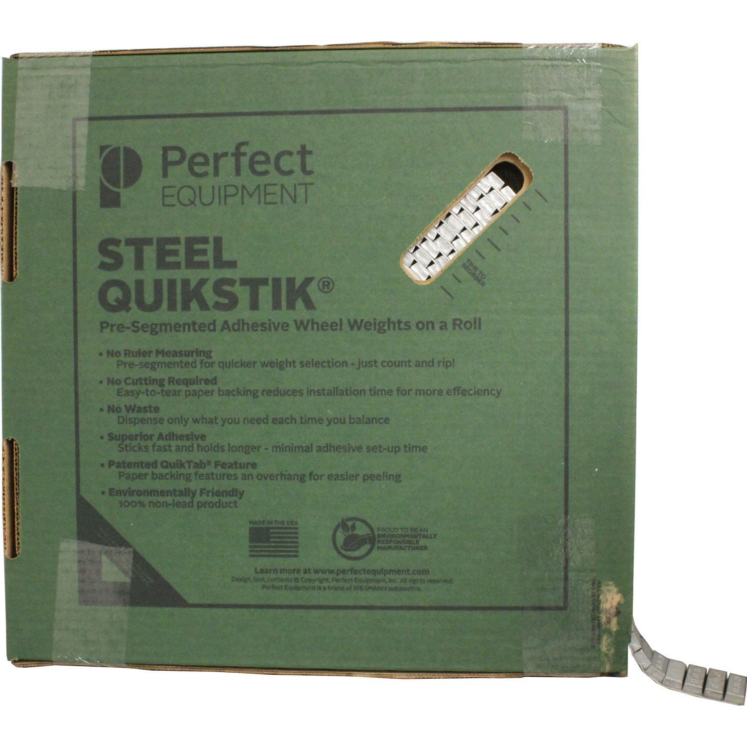 Perfect Equipment 300360STR Steel Adhesive Wheel Weight 0.50 oz. 1" - 640 Pieces