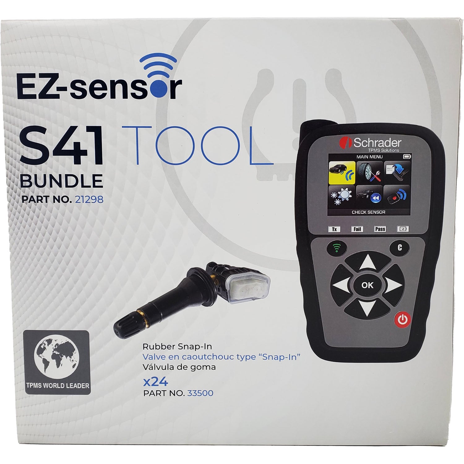Schrader 21298 S41 Tool with 24 33500 EZ Sensors