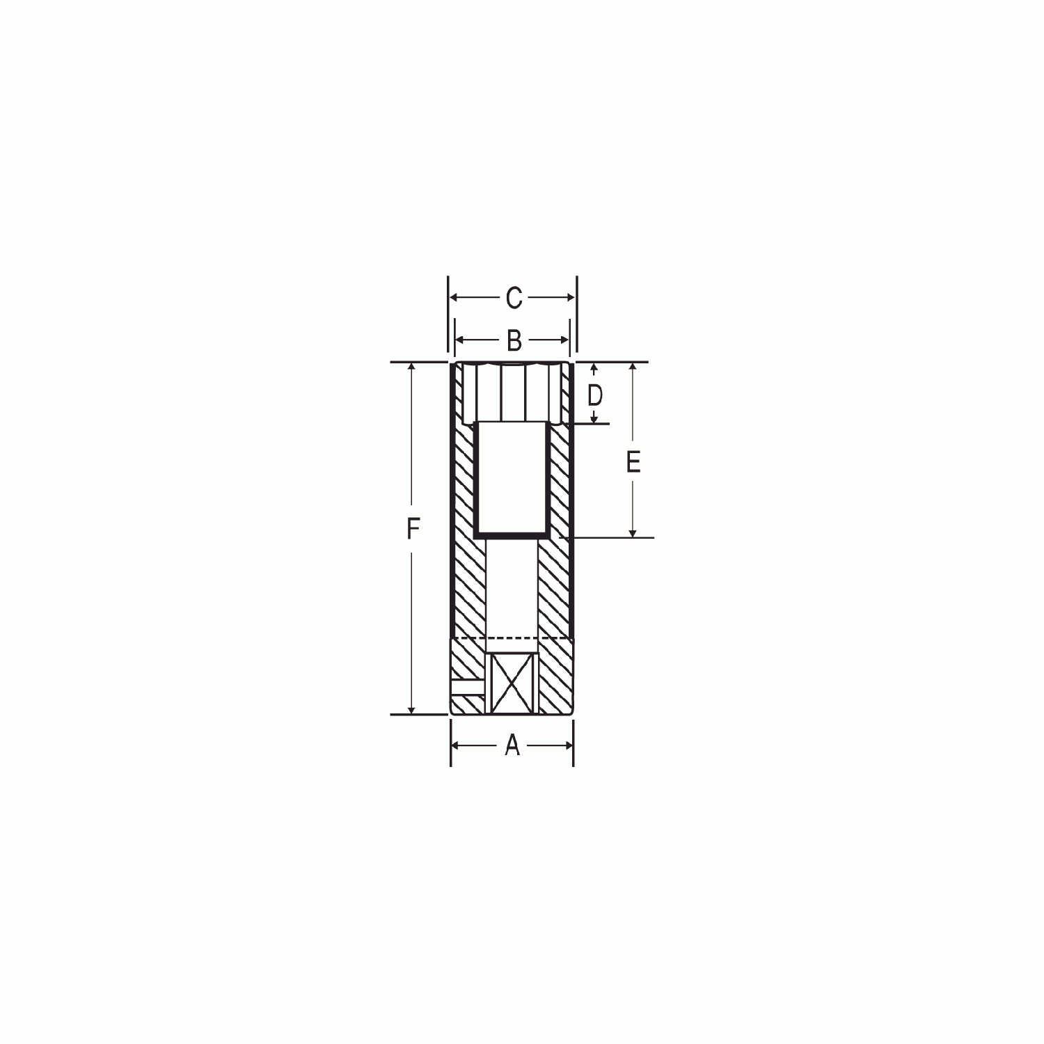 Grey Pneumatic 2028TP 1/2" Drive 7/8" Extra Thin Wall Deep Nut Protector Socket