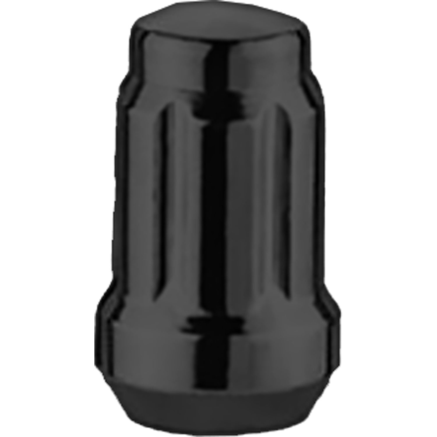 Ascot LN-23 1/2" x 20 6-Spline Lug Nut - Black