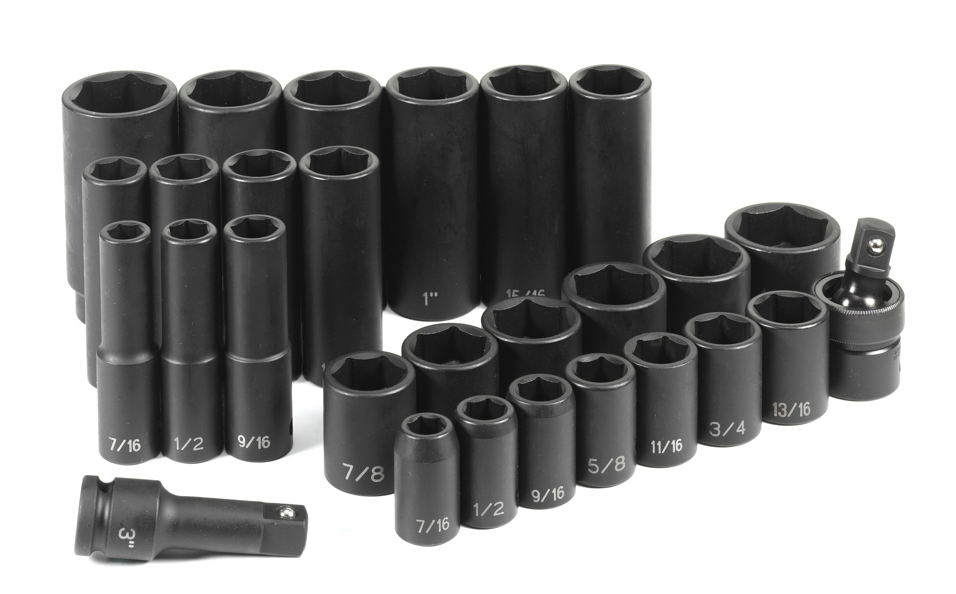 Grey Pneumatic 1328RD 1/2" Drive 28-Piece Standard/Deep Socket Set