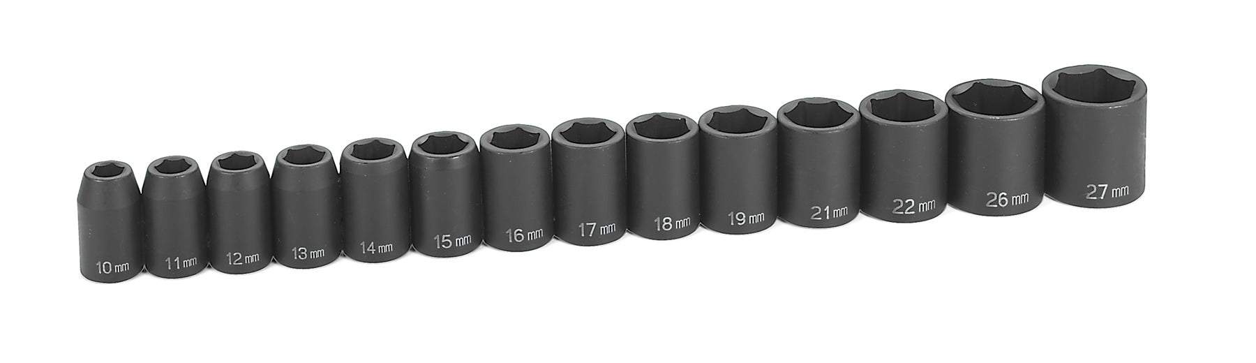 Grey Pneumatic 1412M 1/2'' Drive Standard Length Metric Set - 14 Piece