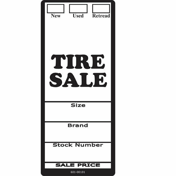 TL101 6" X 2-1/2" / Used / Retread Tire Labels Roll of 500