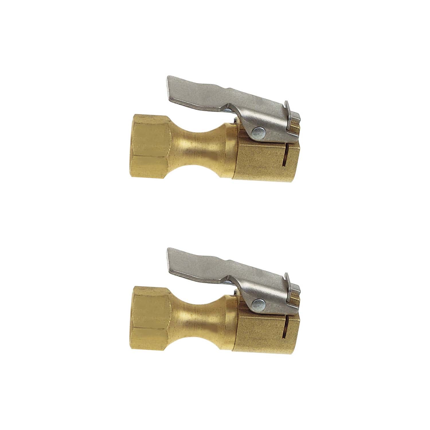 Haltec CH-360 European Style Clip-On Air Chuck 1/4" Female Fitting Pack of 2