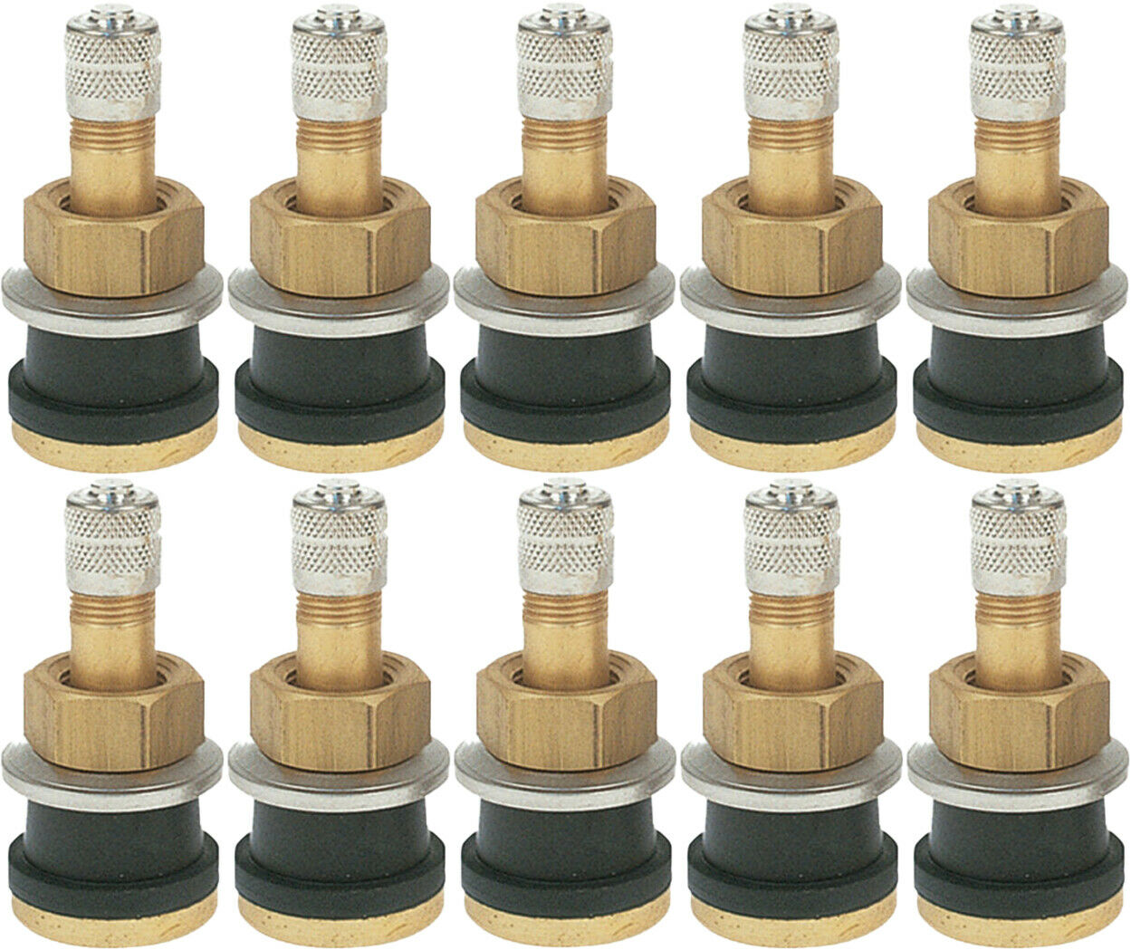Dill TR501 1-1/2" Brass Clamp-in Tubeless Truck Valve Stem (.625) Pack of 10