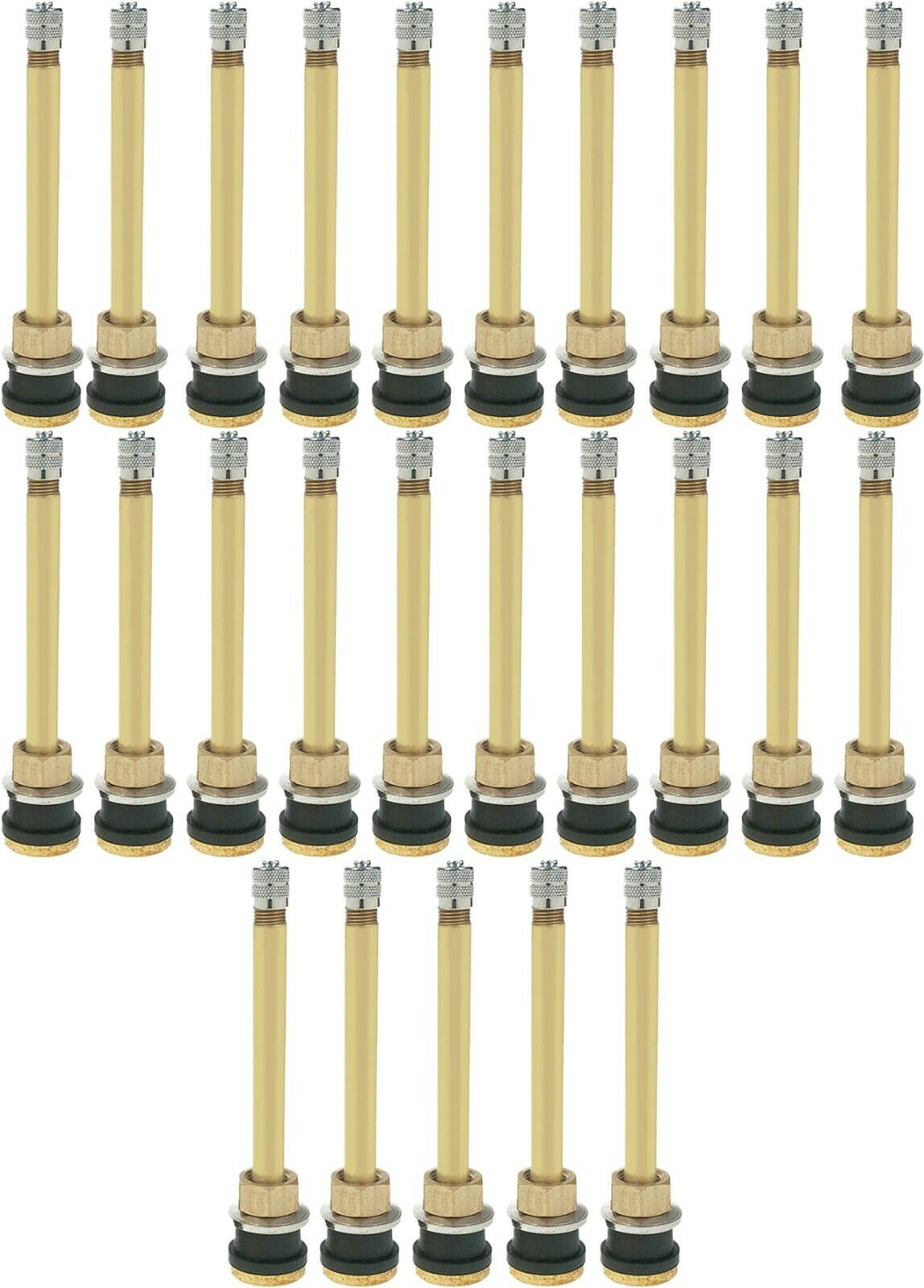 Dill TR572 3-3/4" Brass Clamp-in Tubeless Truck Valve Stem (.625) Pack of 25