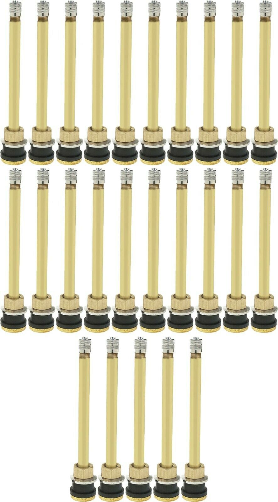 Dill TR573 4-3/8" Brass Clamp-in Tubeless Truck Valve Stem (.625) Pack of 25