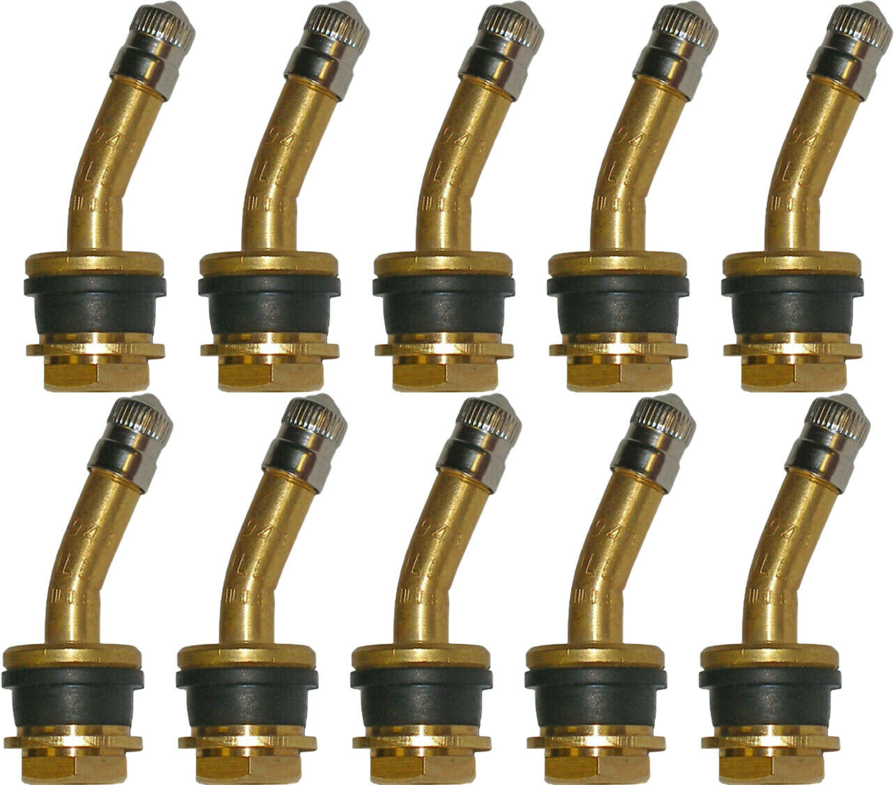 Dill VS-943 1-1/2" Brass Truck Valve Stem with 21° Bend Pack of 10