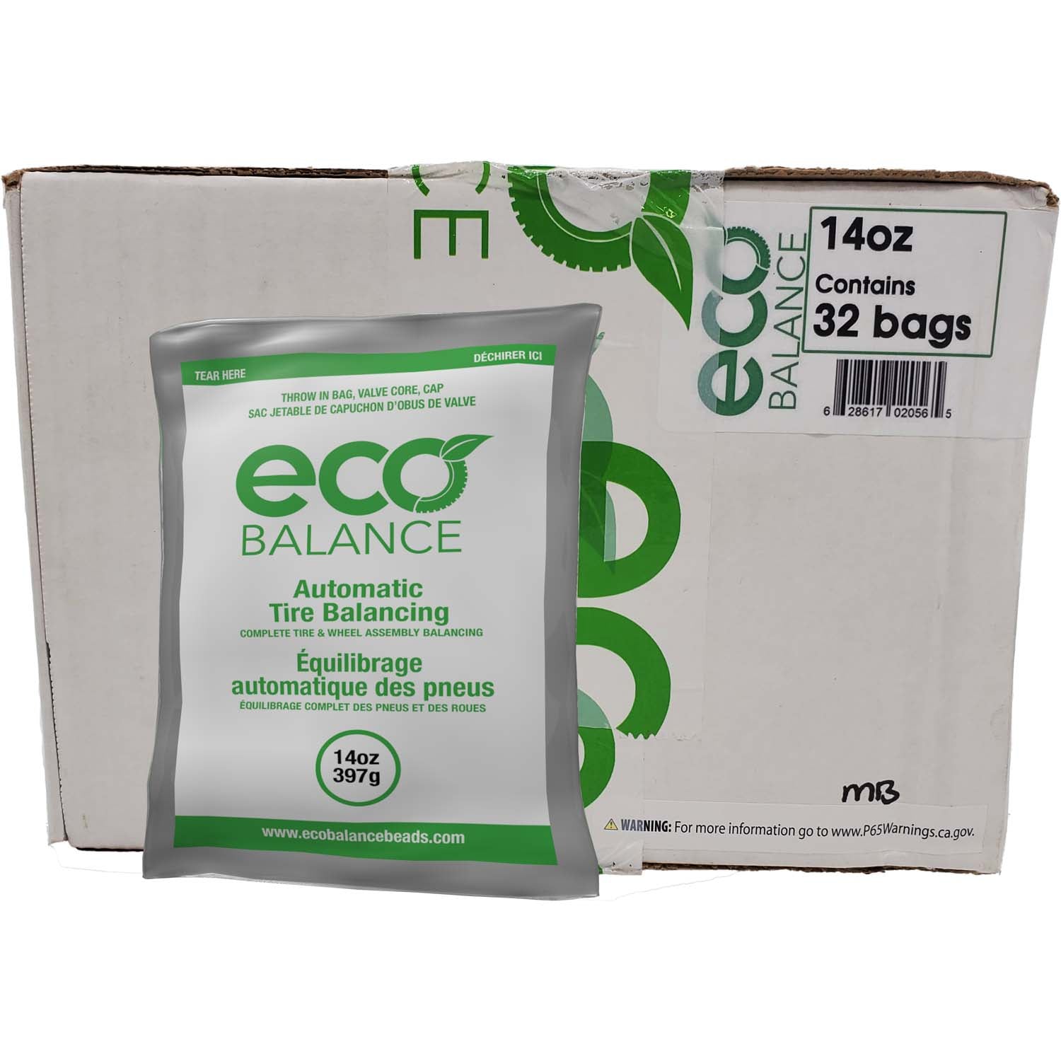 ECO Balance 14EB Tire Balancing Beads 14 oz (1 Case/32 Bags)