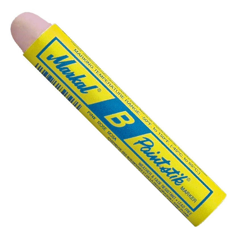 Markal "B" Pink Solid Paint Stick Marker Tire Crayon Pack of 12